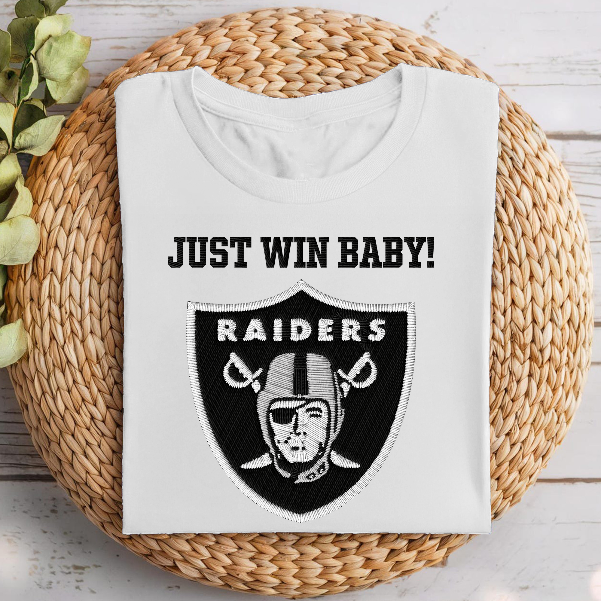 Las Vegas Raiders NFL Embroidered-Look Print Shirt PT68678