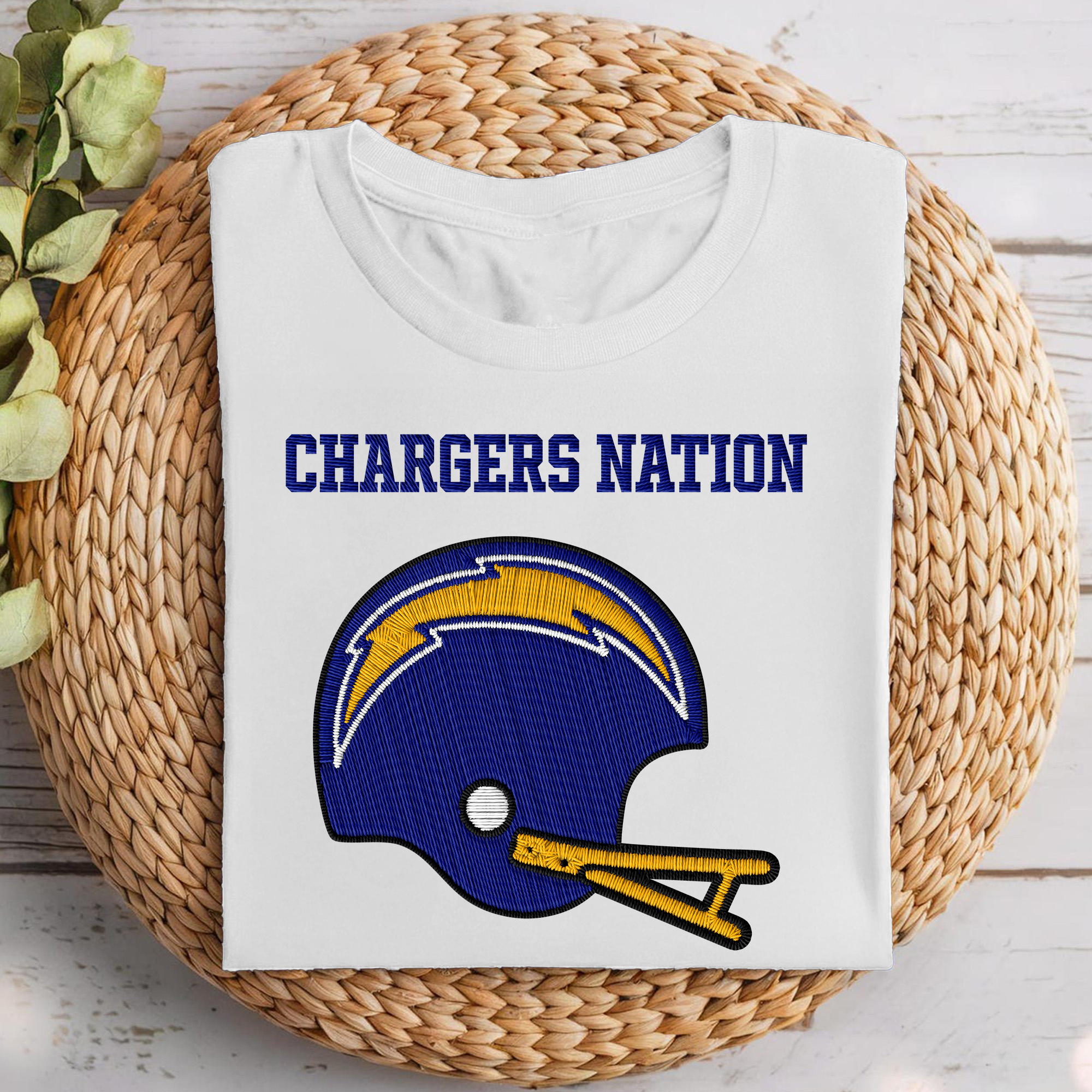 Los Angeles Chargers NFL Embroidered-Look Print Shirt PT68709