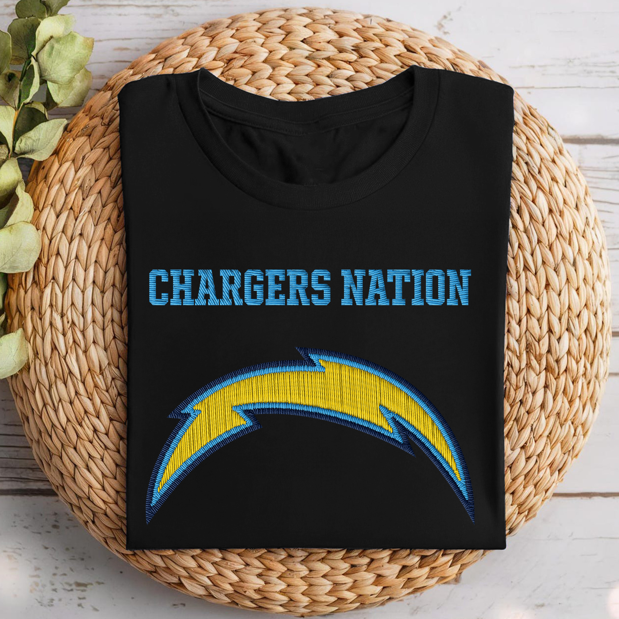 Los Angeles Chargers NFL Embroidered-Look Print Shirt PT68679