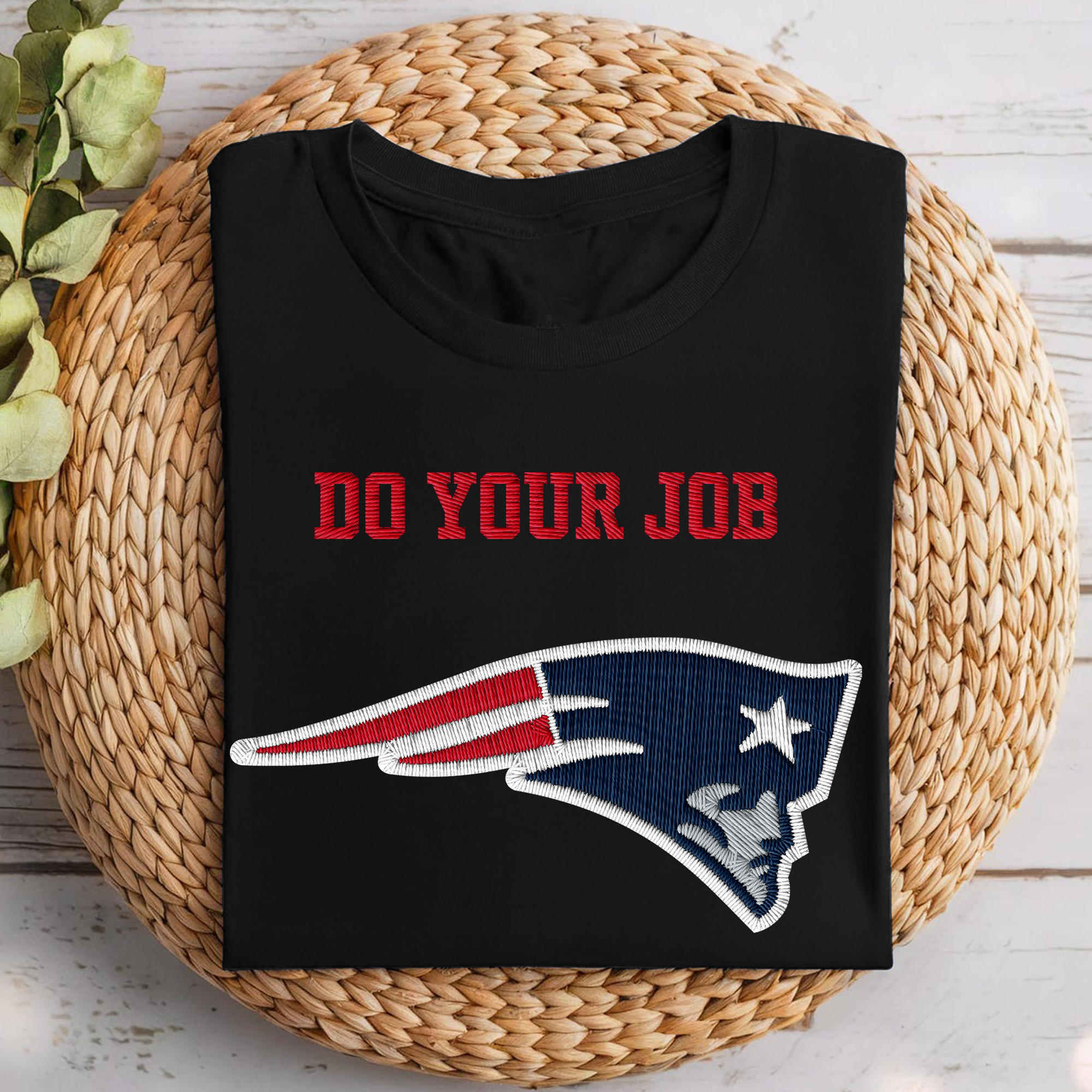 New England Patriots NFL Embroidered-Look Print Shirt PT68683