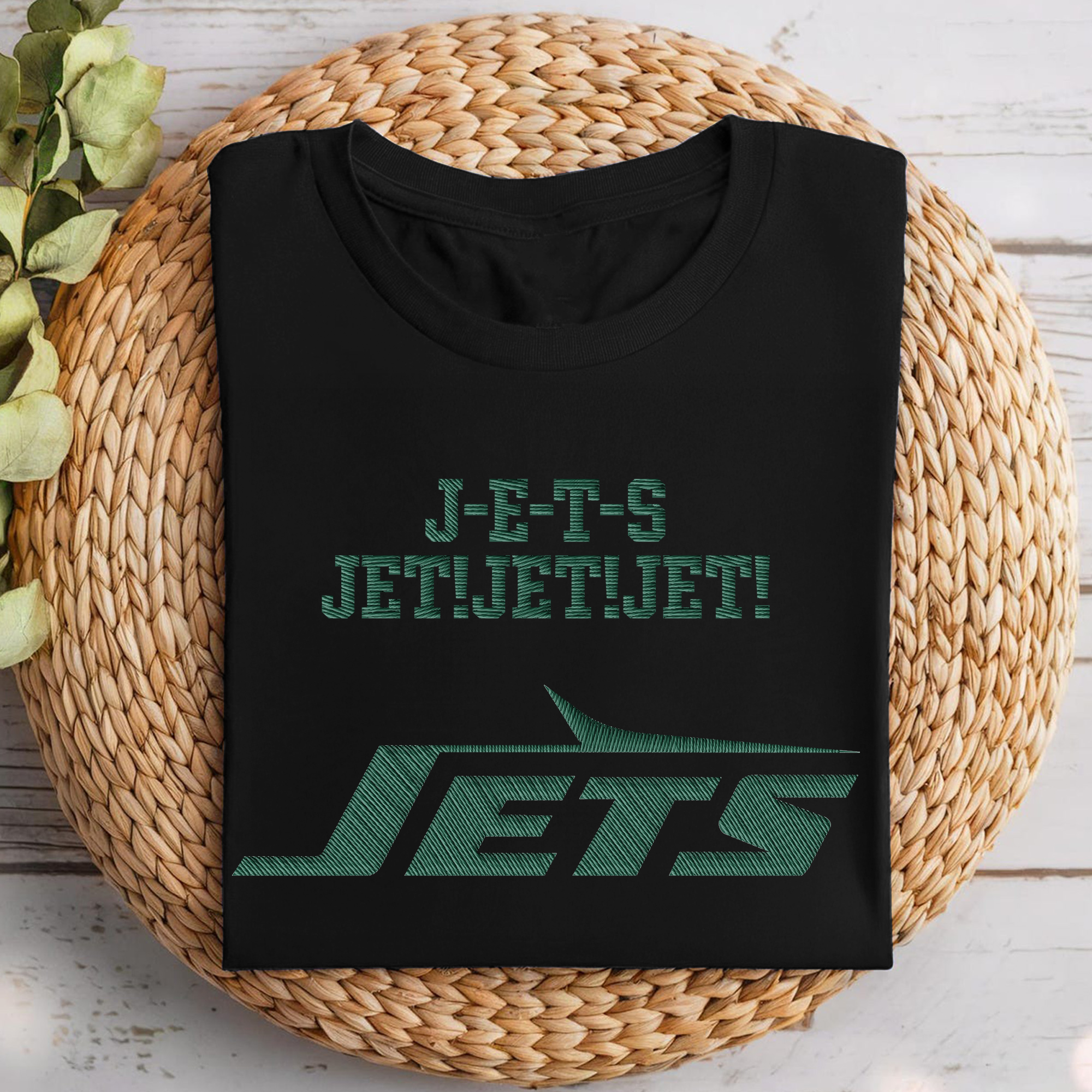 New York Jets NFL Embroidered-Look Print Shirt PT68715