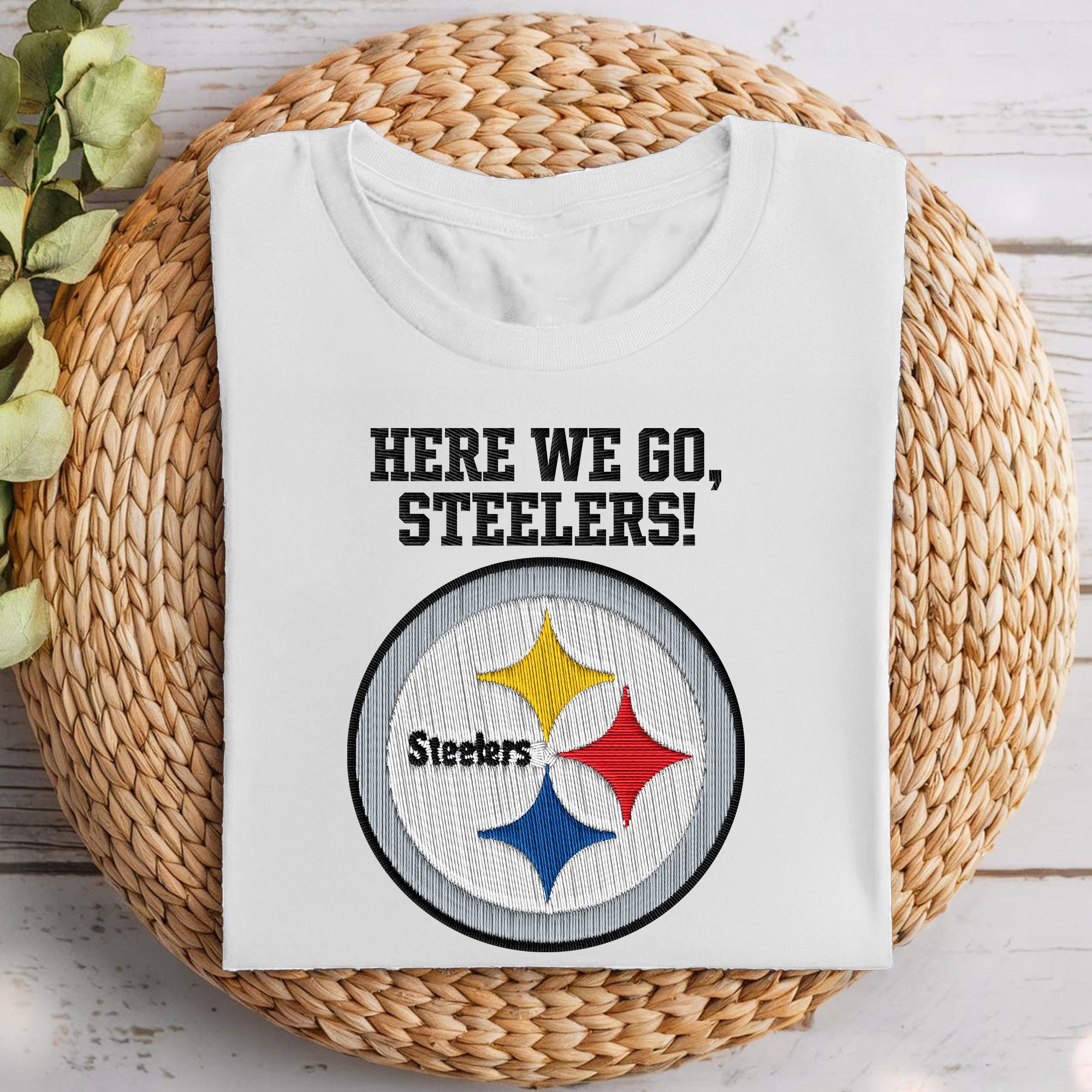 Pittsburgh Steelers NFL Embroidered-Look Print Shirt PT68688
