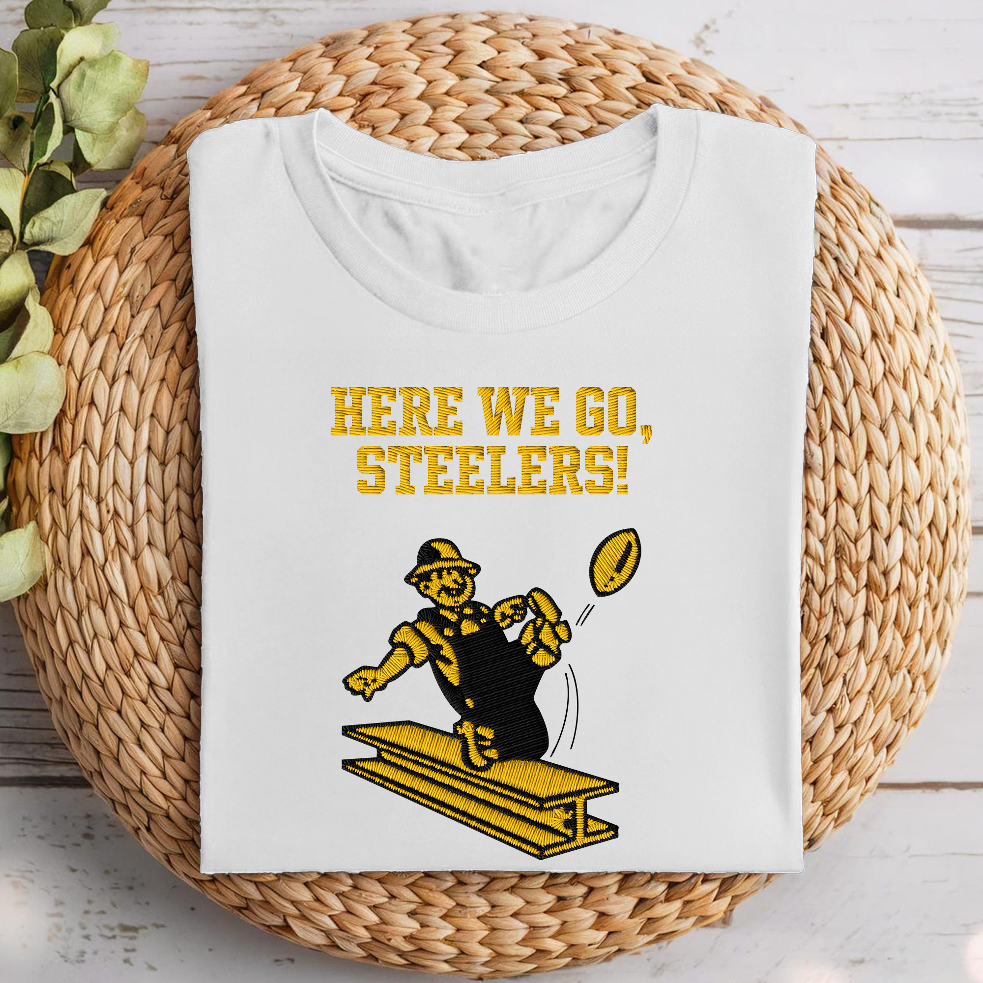 Pittsburgh Steelers  NFL Embroidered-Look Print Shirt PT68717