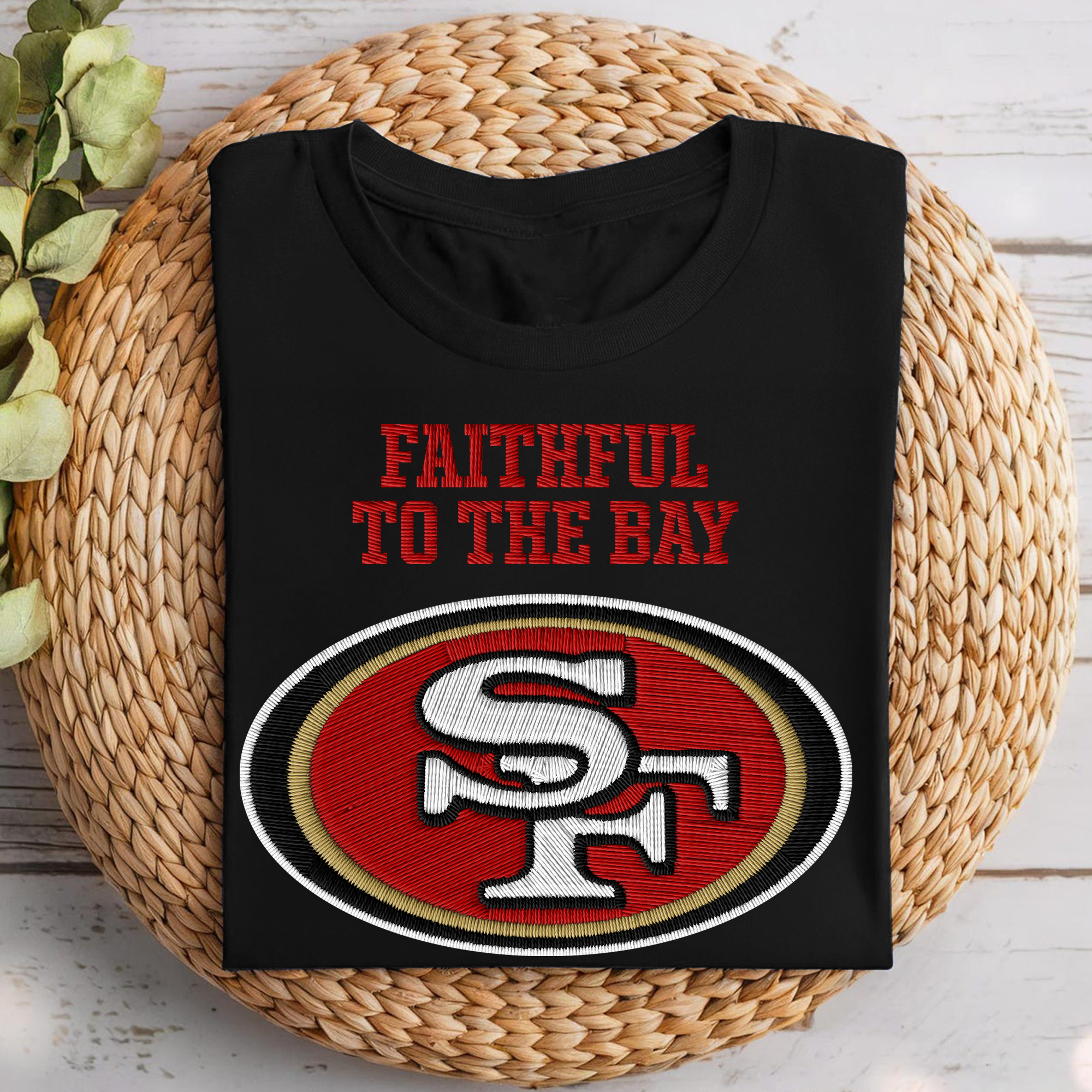 San Francisco 49ers NFL Embroidered-Look Print Shirt PT68689