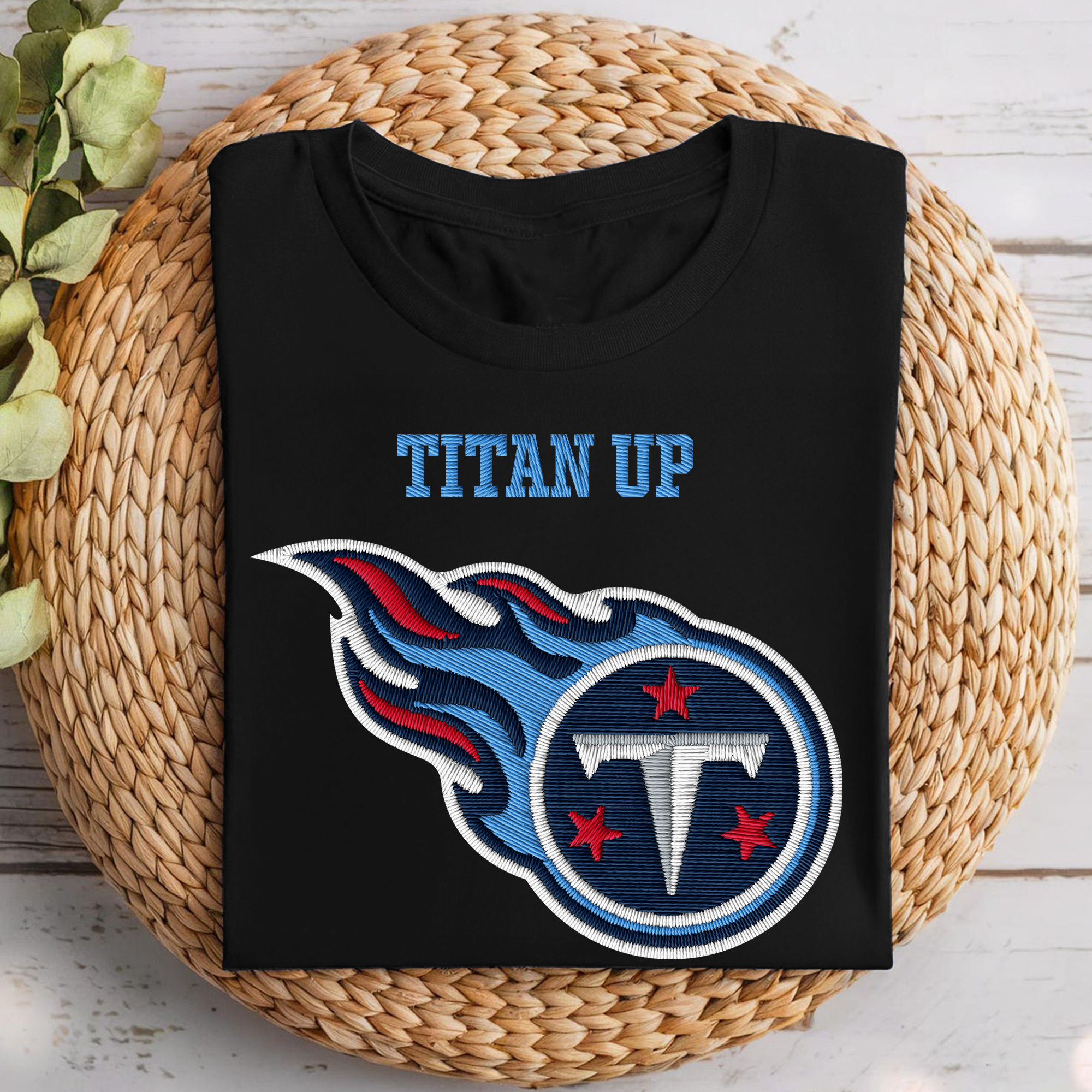 Tennessee Titans NFL Embroidered-Look Print Shirt PT68692