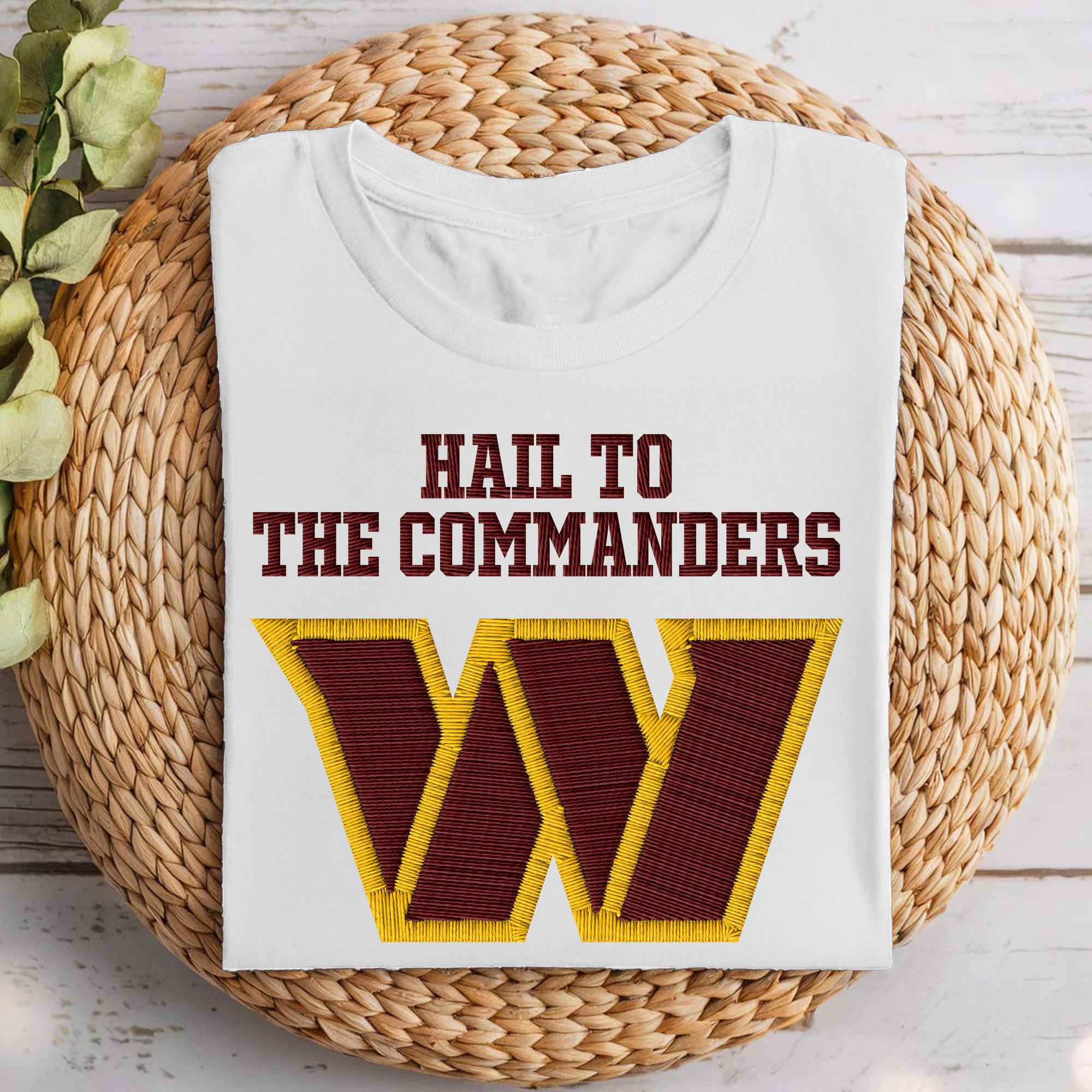 Washington Commanders NFL Embroidered-Look Print Shirt PT68693