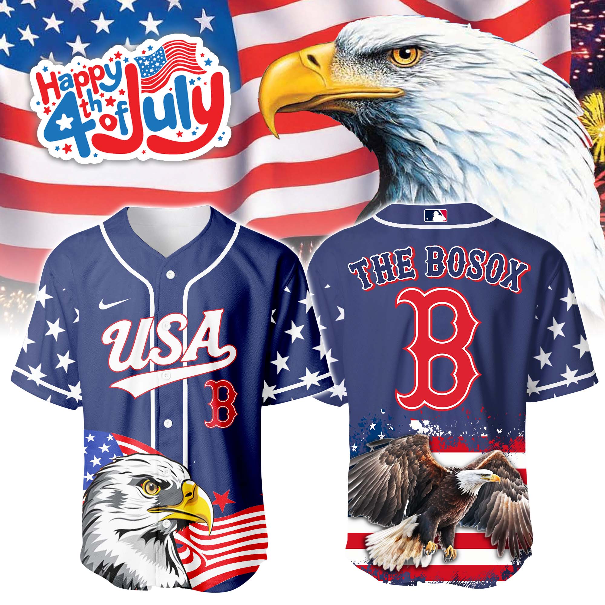 Boston Red Sox Independence Day Jersey PT68770