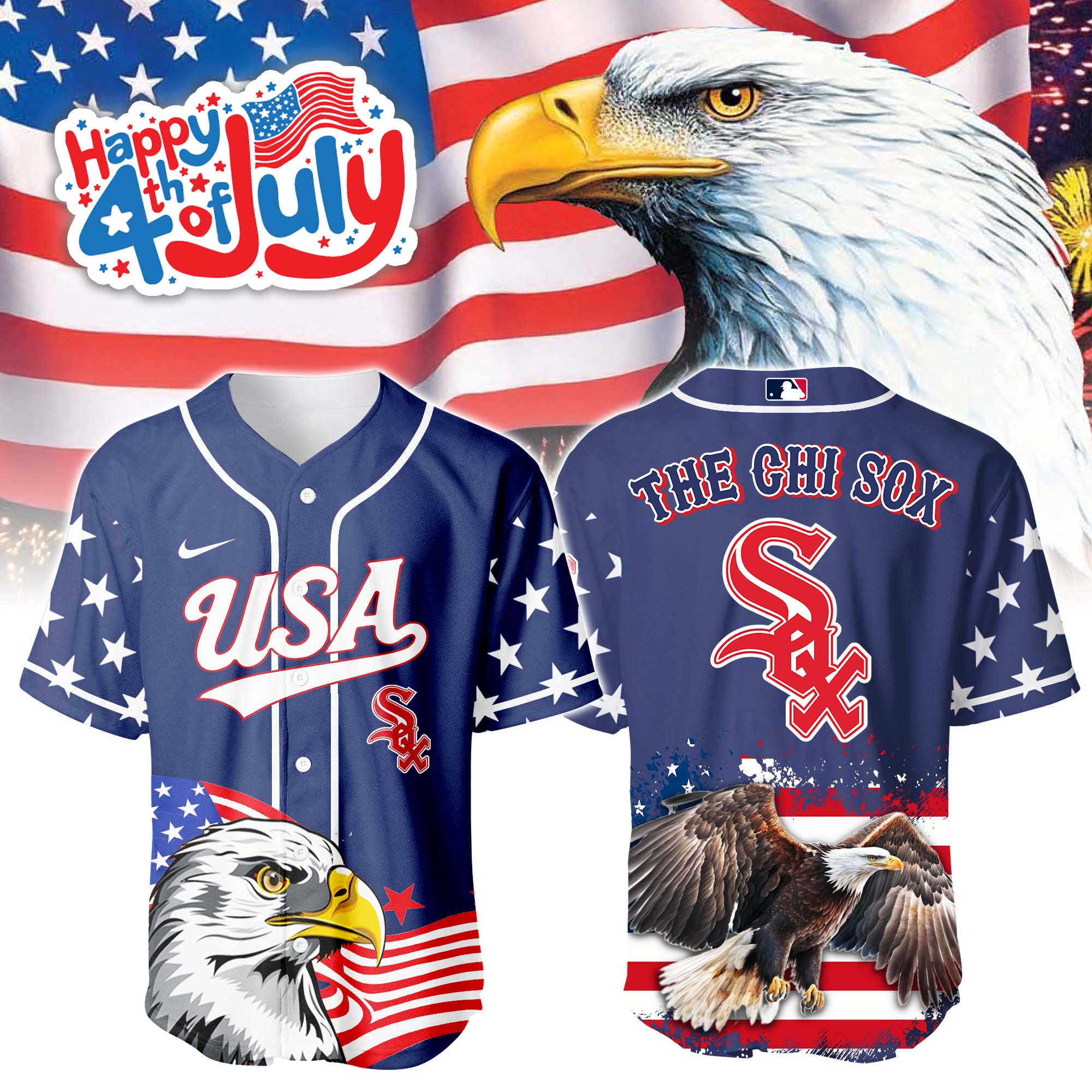 Chicago White Sox Independence Day Jersey PT68772