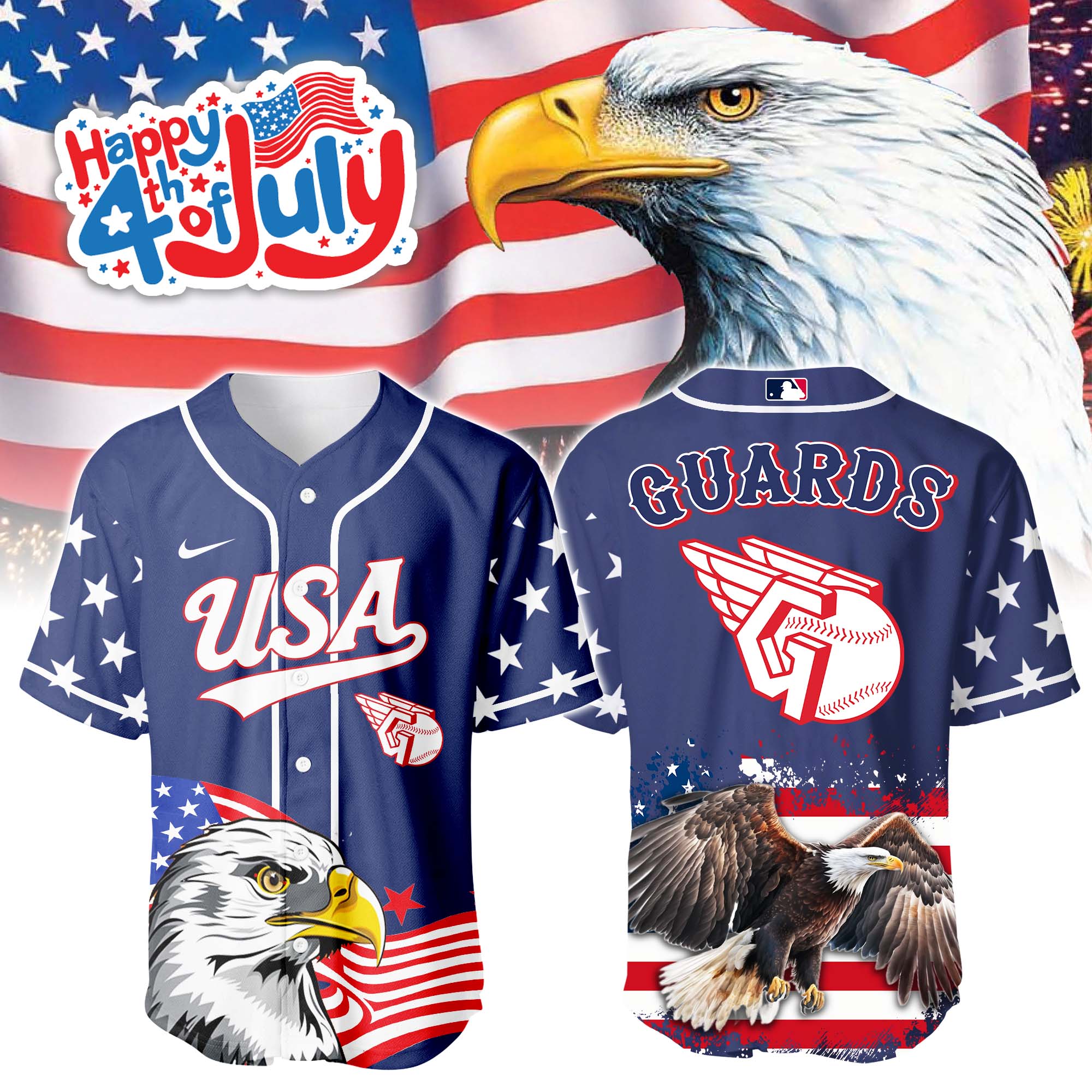 Cleveland Guardians Independence Day Jersey PT68774