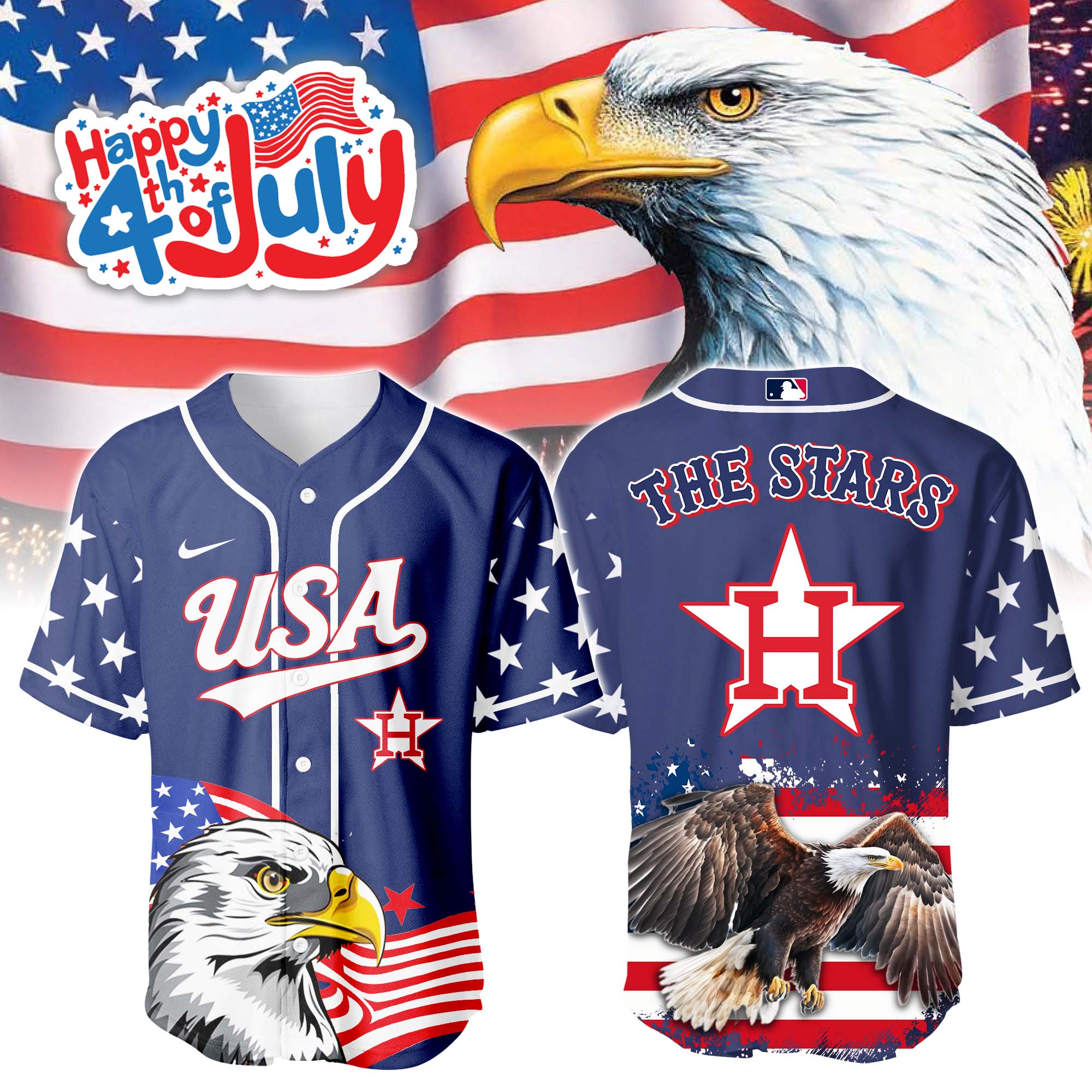 Houston Astros Independence Day Jersey PT68777