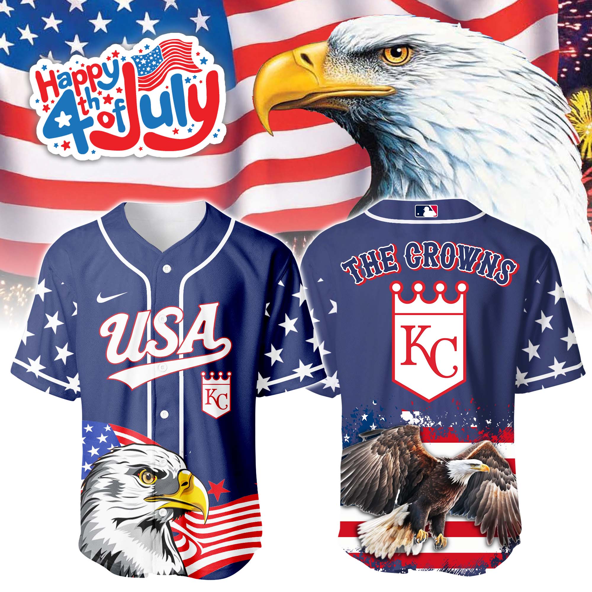 Kansas City Royals Independence Day Jersey PT68778