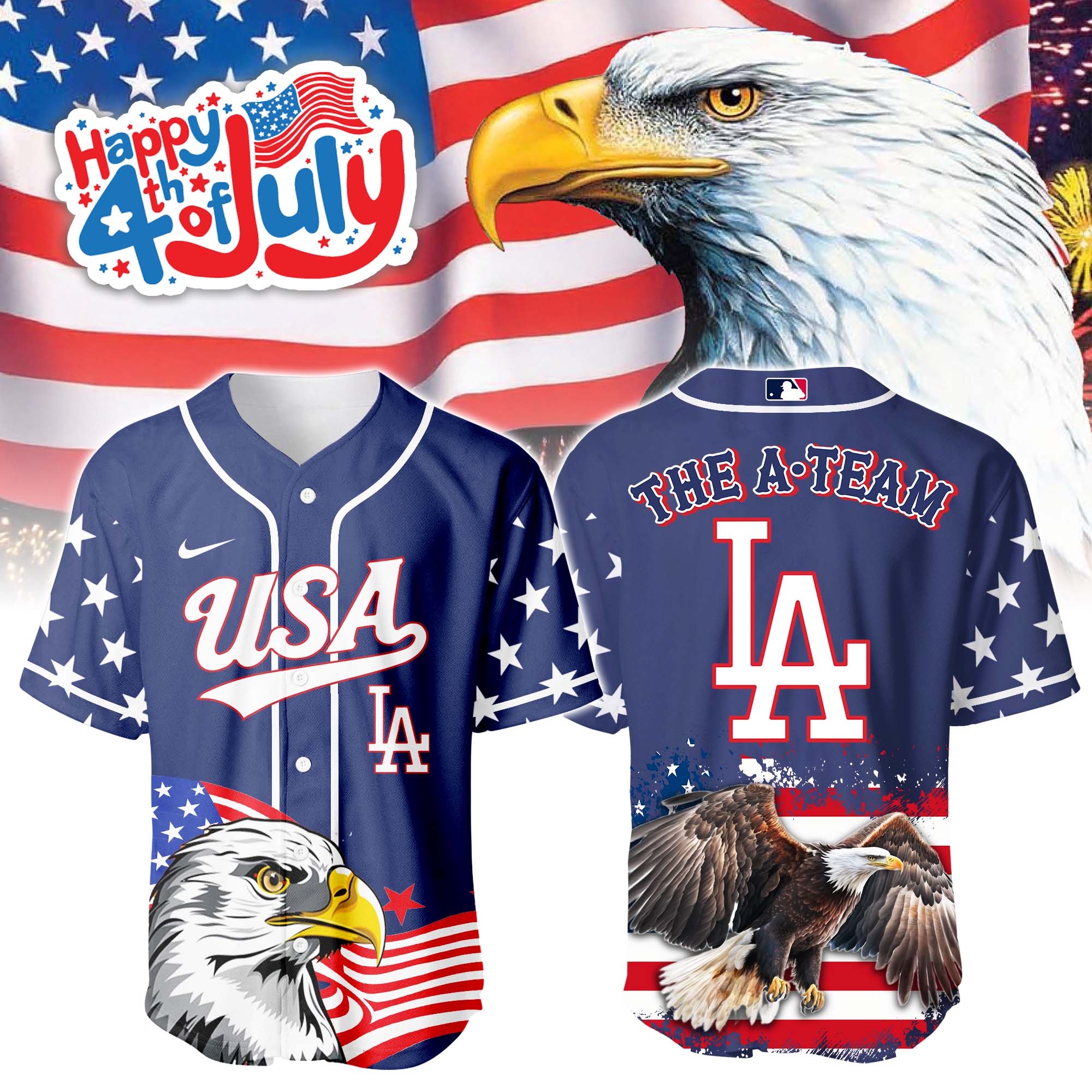 Los Angeles Dodgers Independence Day Jersey PT68780