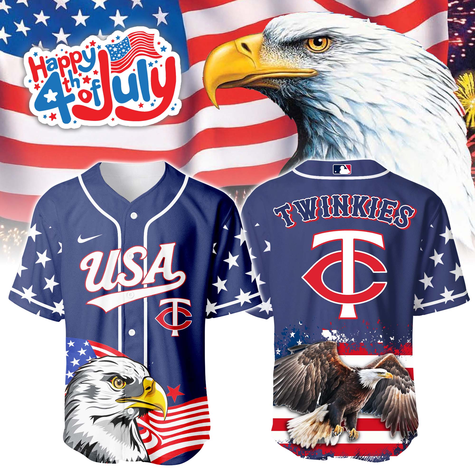 Minnesota Twins Independence Day Jersey PT68783