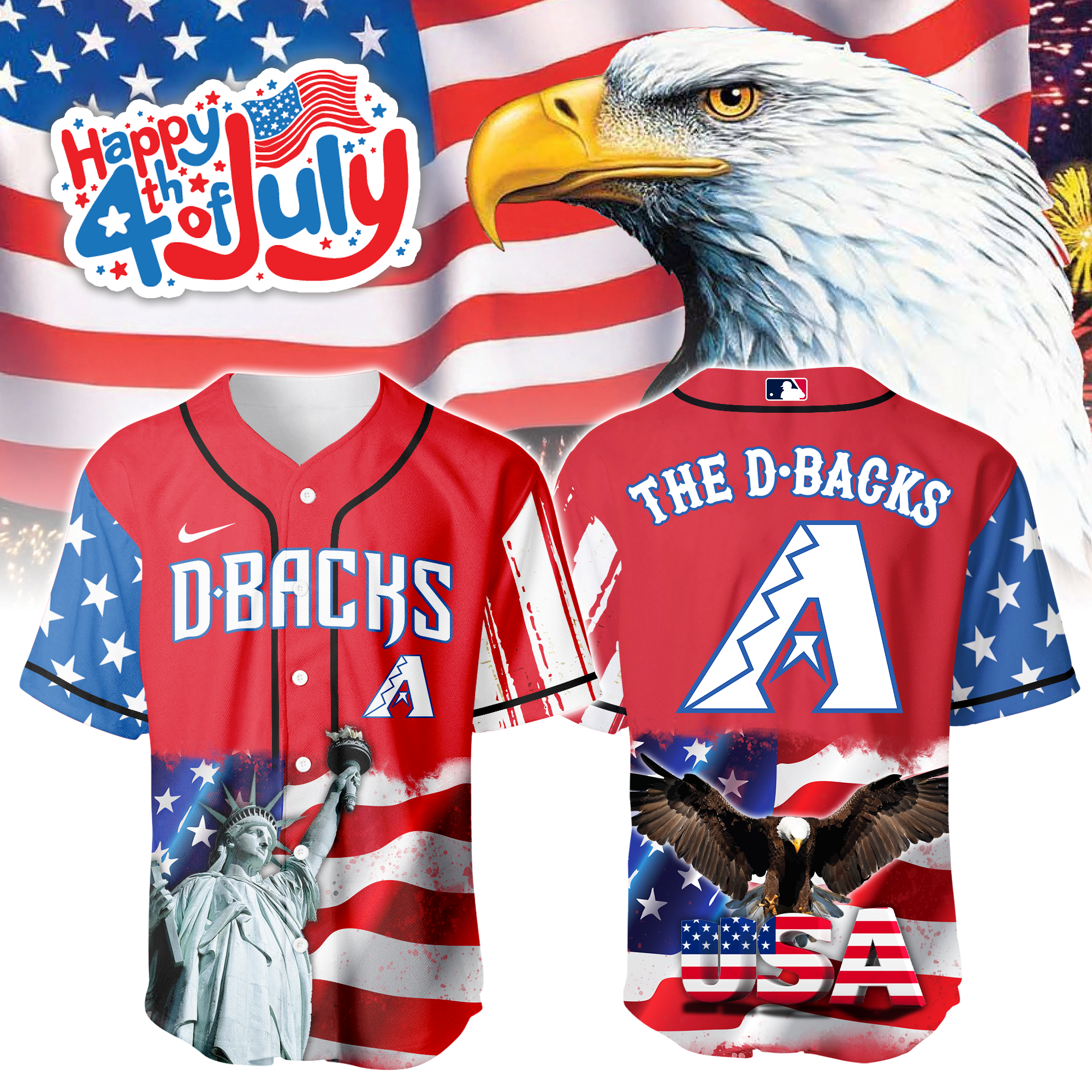 Arizona Diamondbacks Independence Day Jersey PT68820