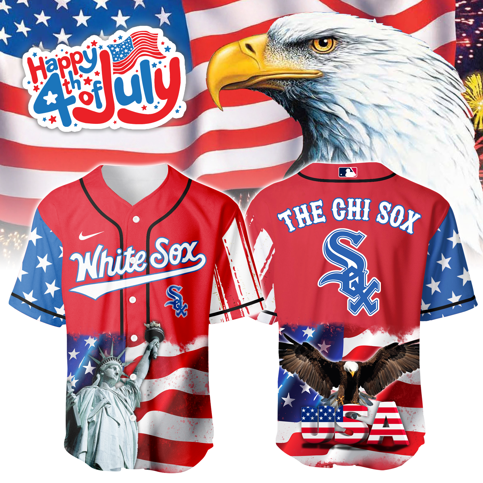Chicago White Sox Independence Day Jersey PT68826