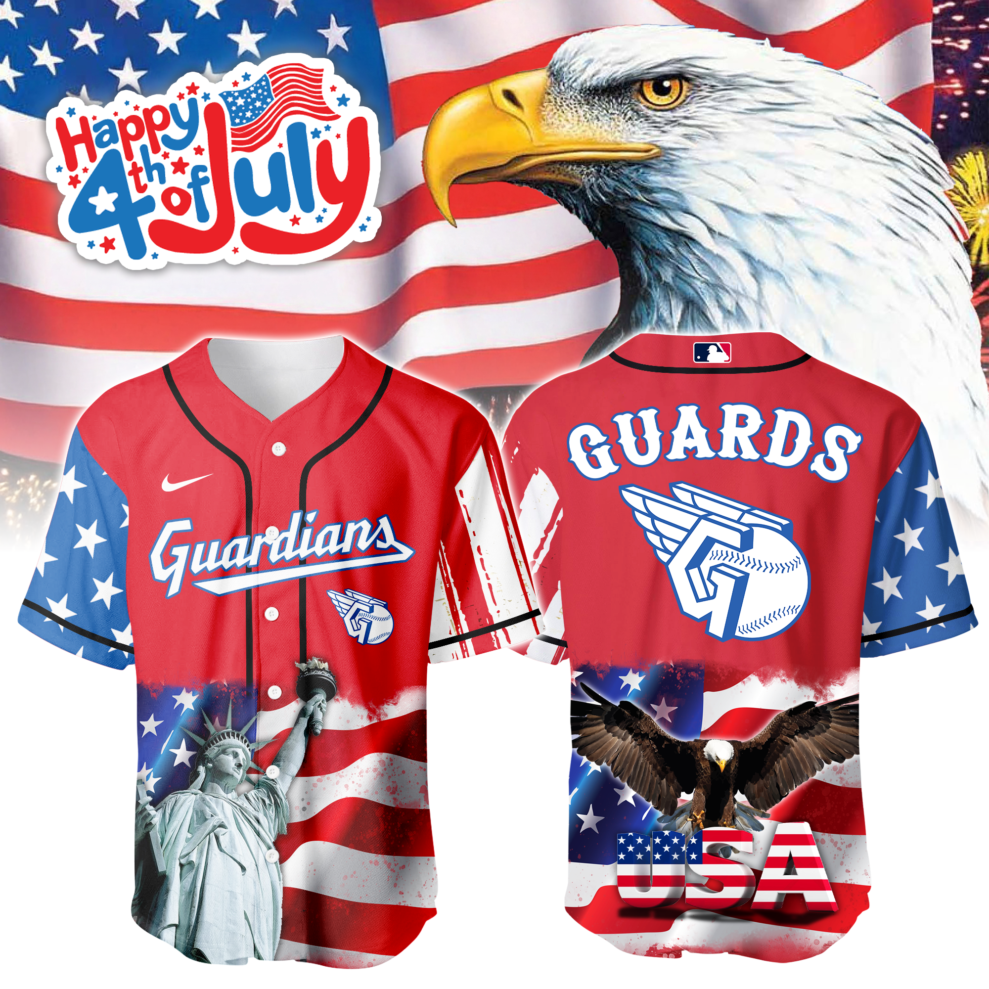 Cleveland Guardians Independence Day Jersey PT68828