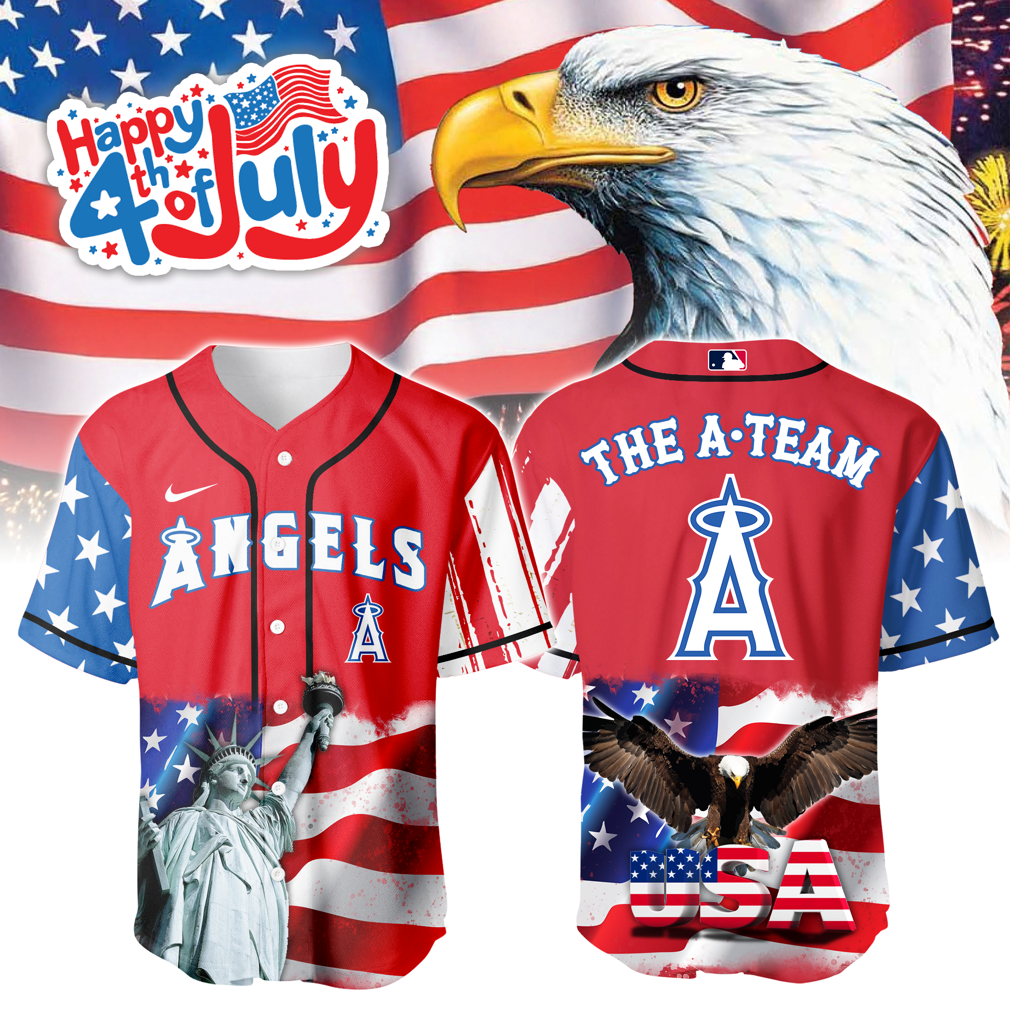 Los Angeles Angels Independence Day Jersey PT68833