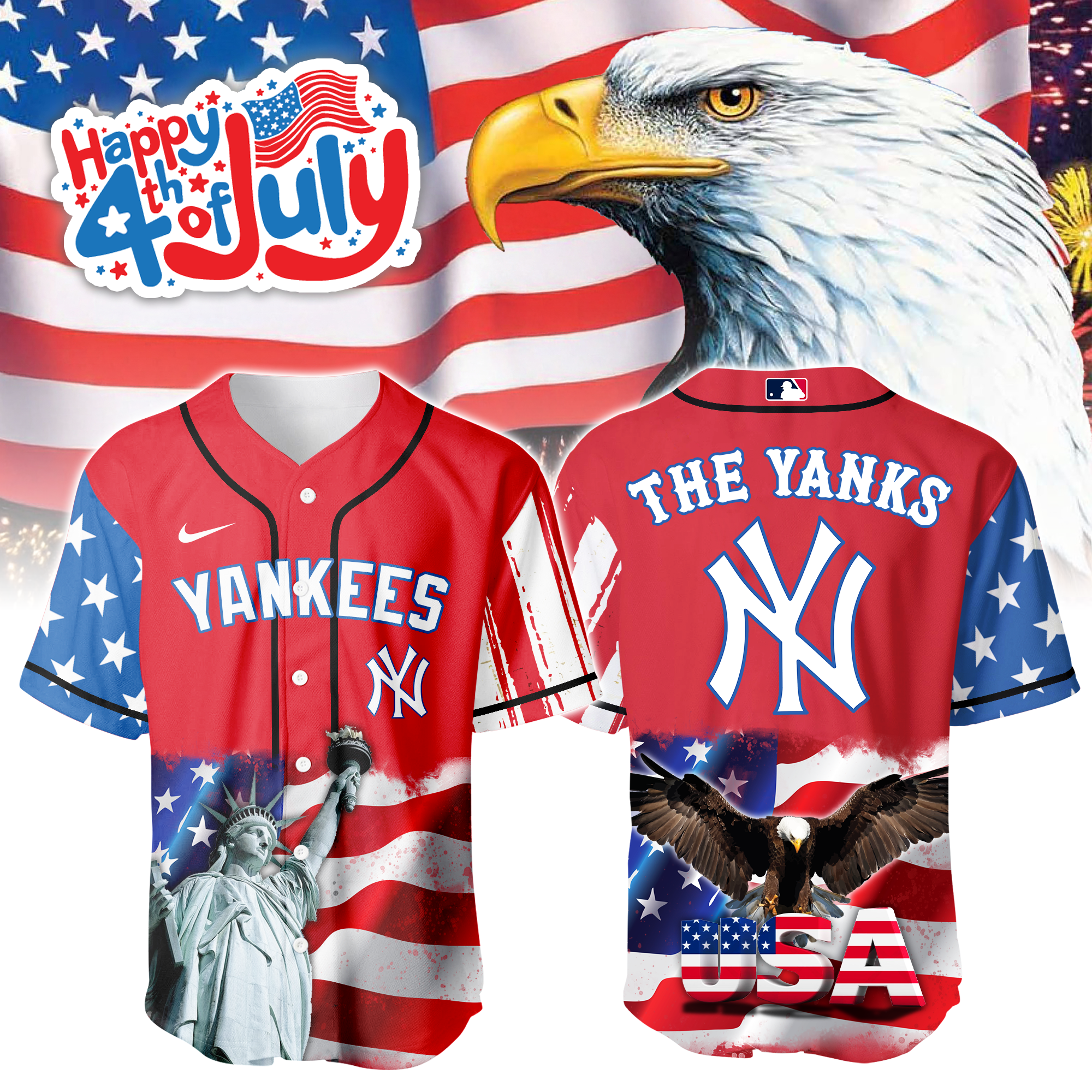 New York Yankees Independence Day Jersey PT68839