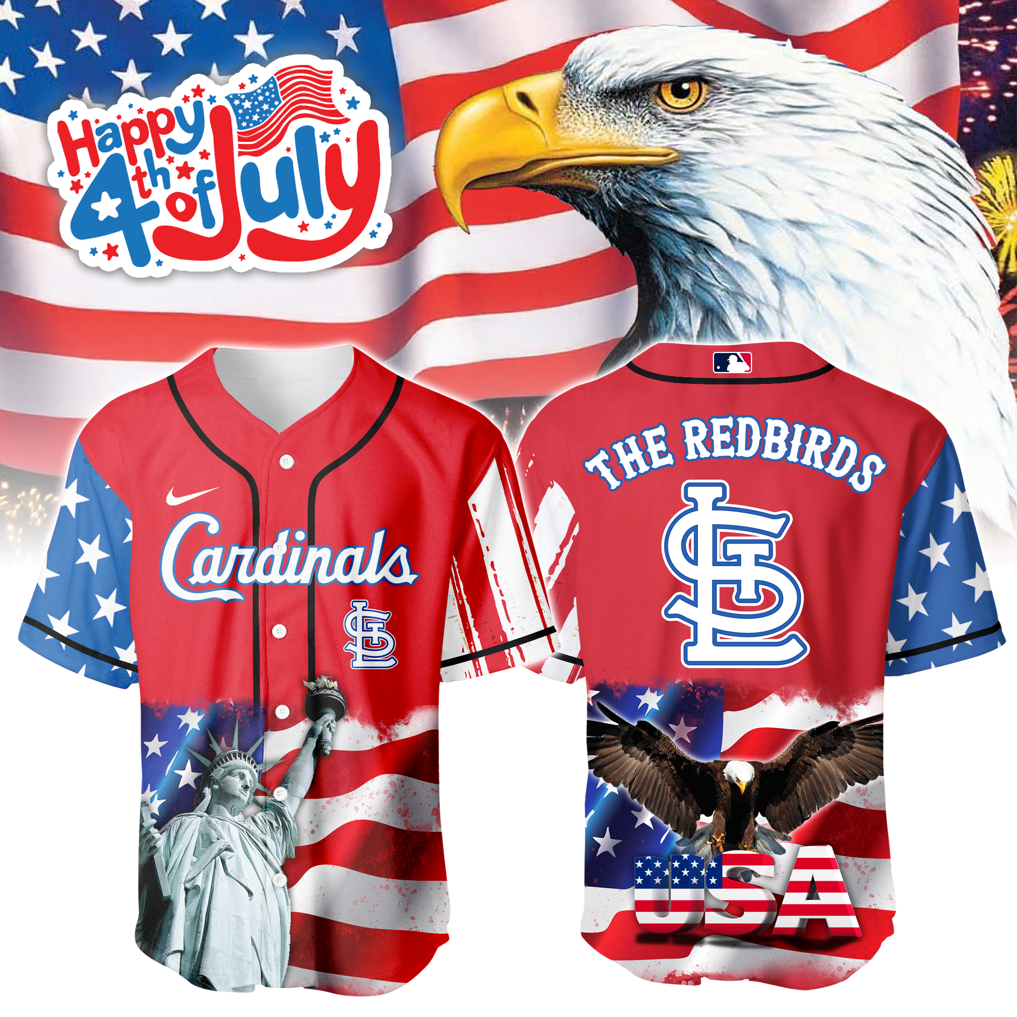 St. Louis Cardinals Independence Day Jersey PT68845