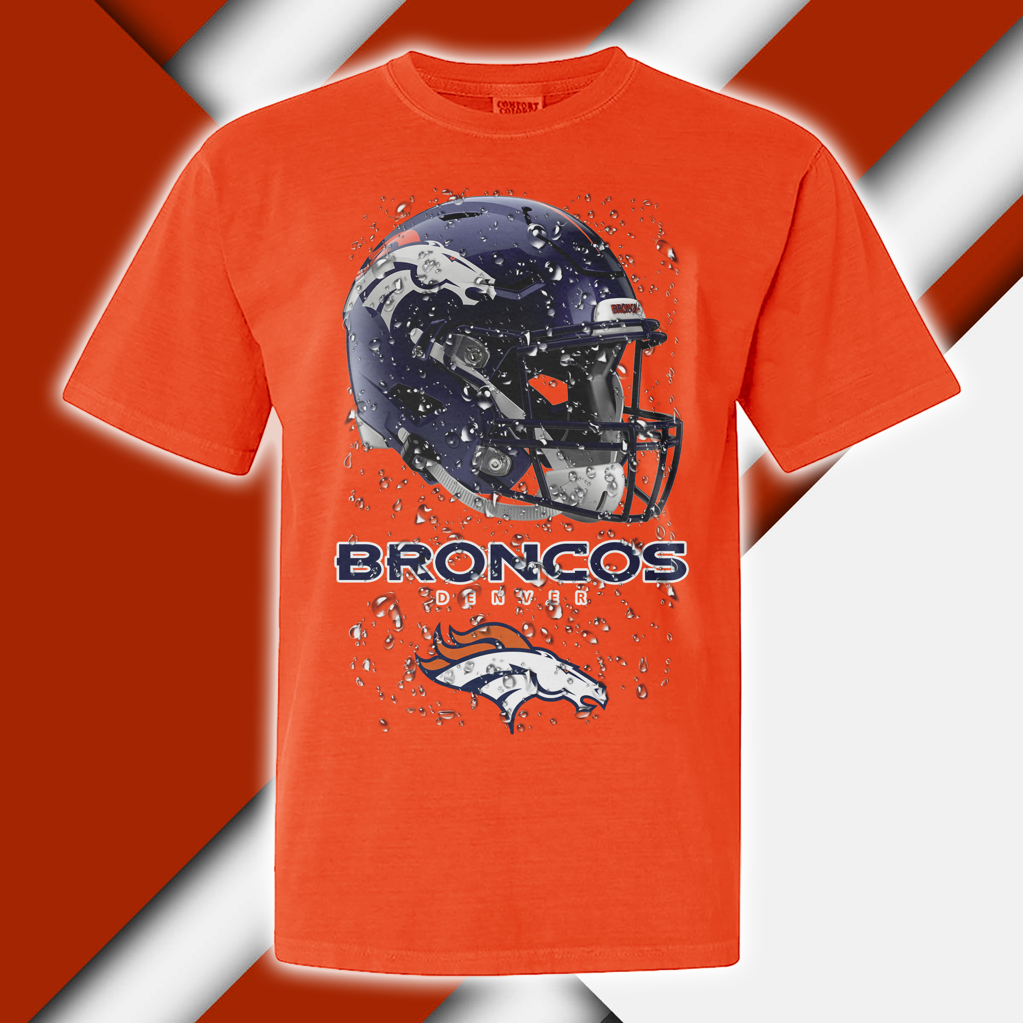 Denver Broncos T-shirt Helmet NFL PT68919