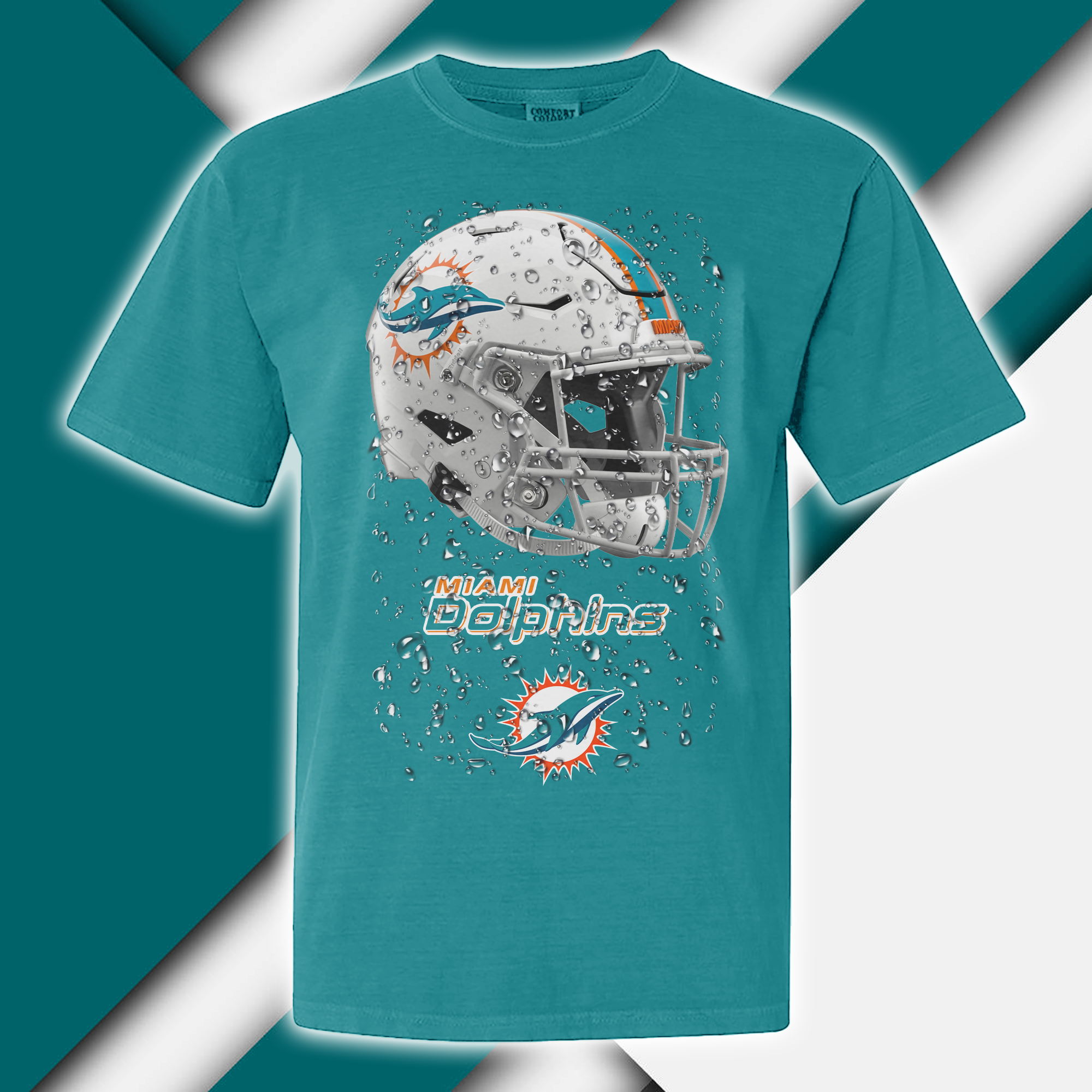 Miami Dolphins T-shirt Helmet NFL PT68929