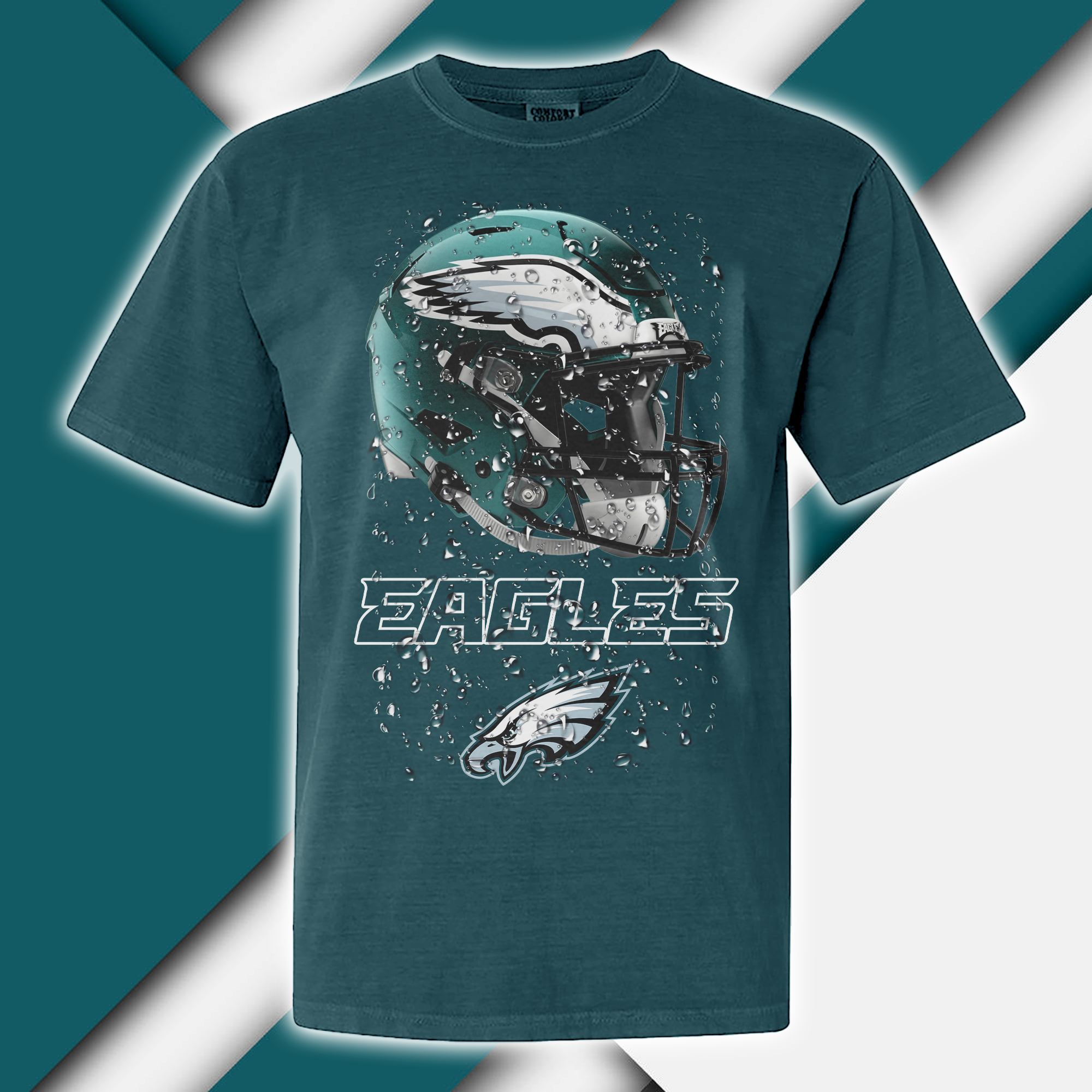 Philadelphia Eagles T-shirt Helmet NFL PT68935