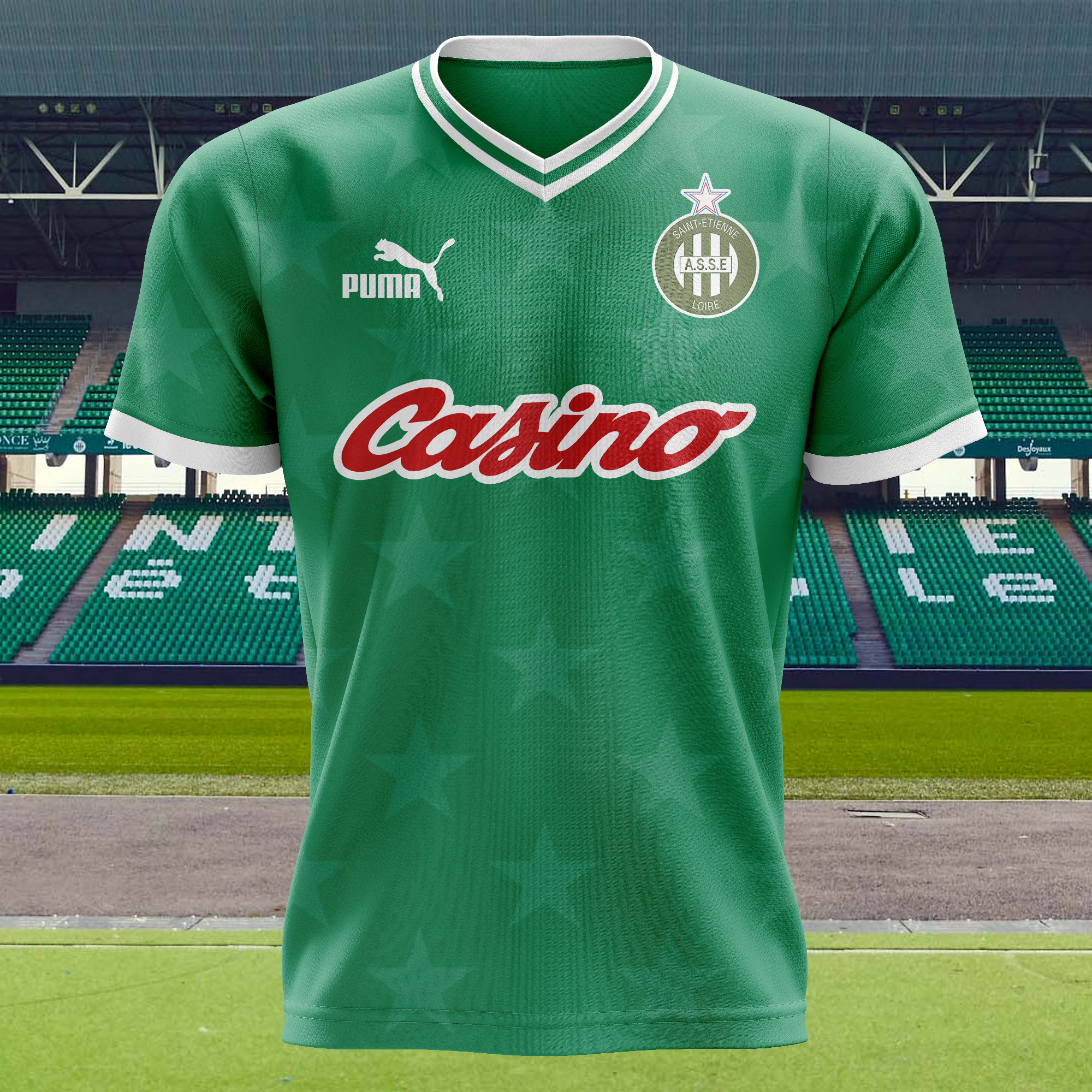 AS Saint-Étienne 1993-94 Home Kit Retro Shirt PT71685