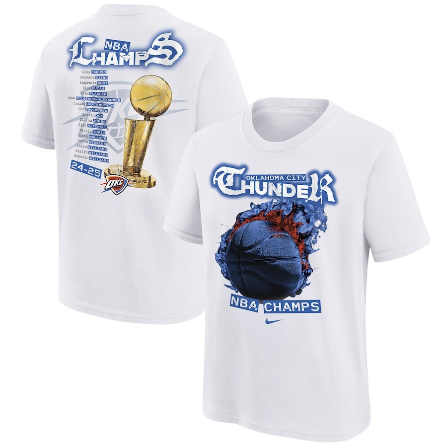 Oklahoma City Thunder 2025 NBA Finals Champions Parade Roster T-Shirt PT71732