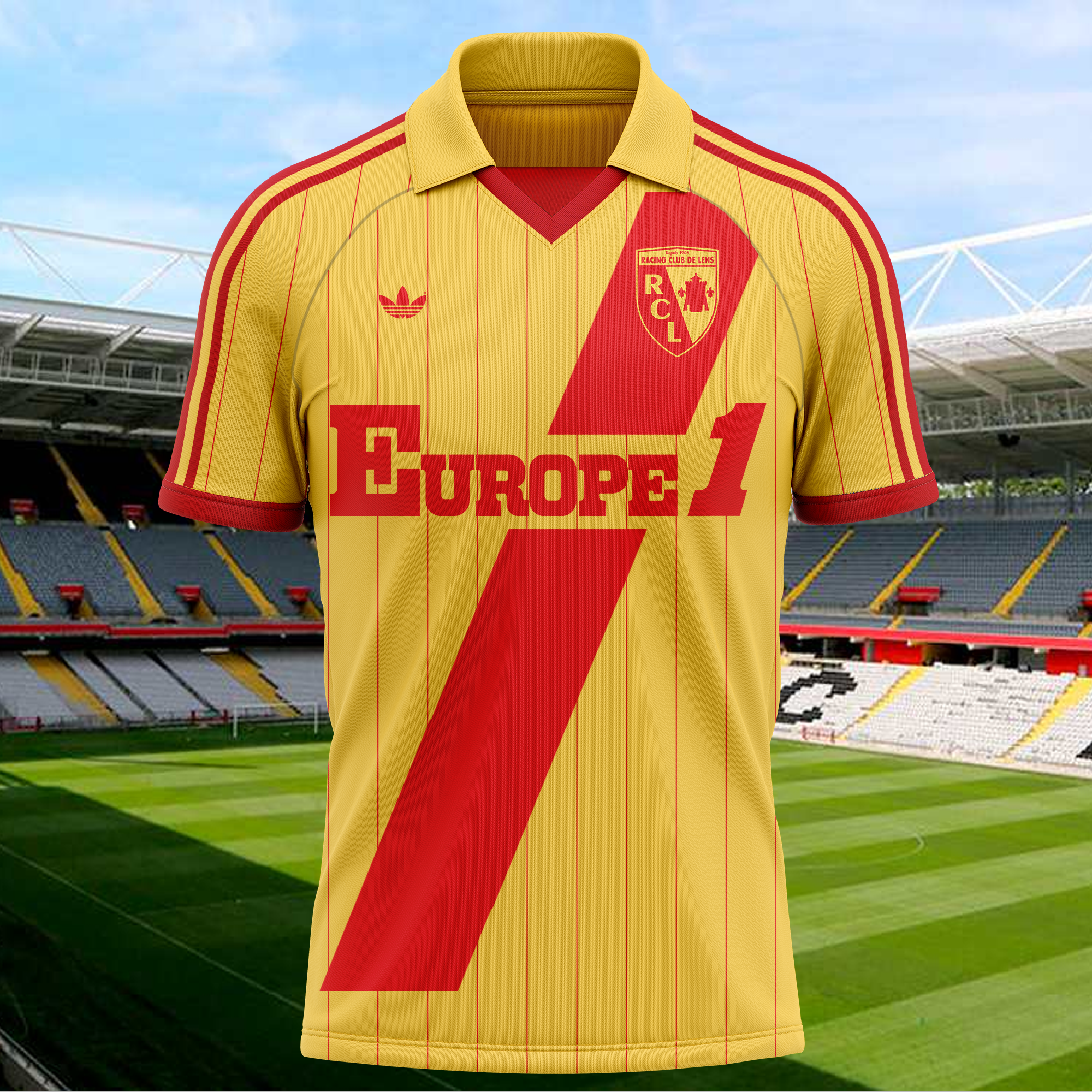 RC Lens 1982-83 Home Kit Retro Shirt PT71746