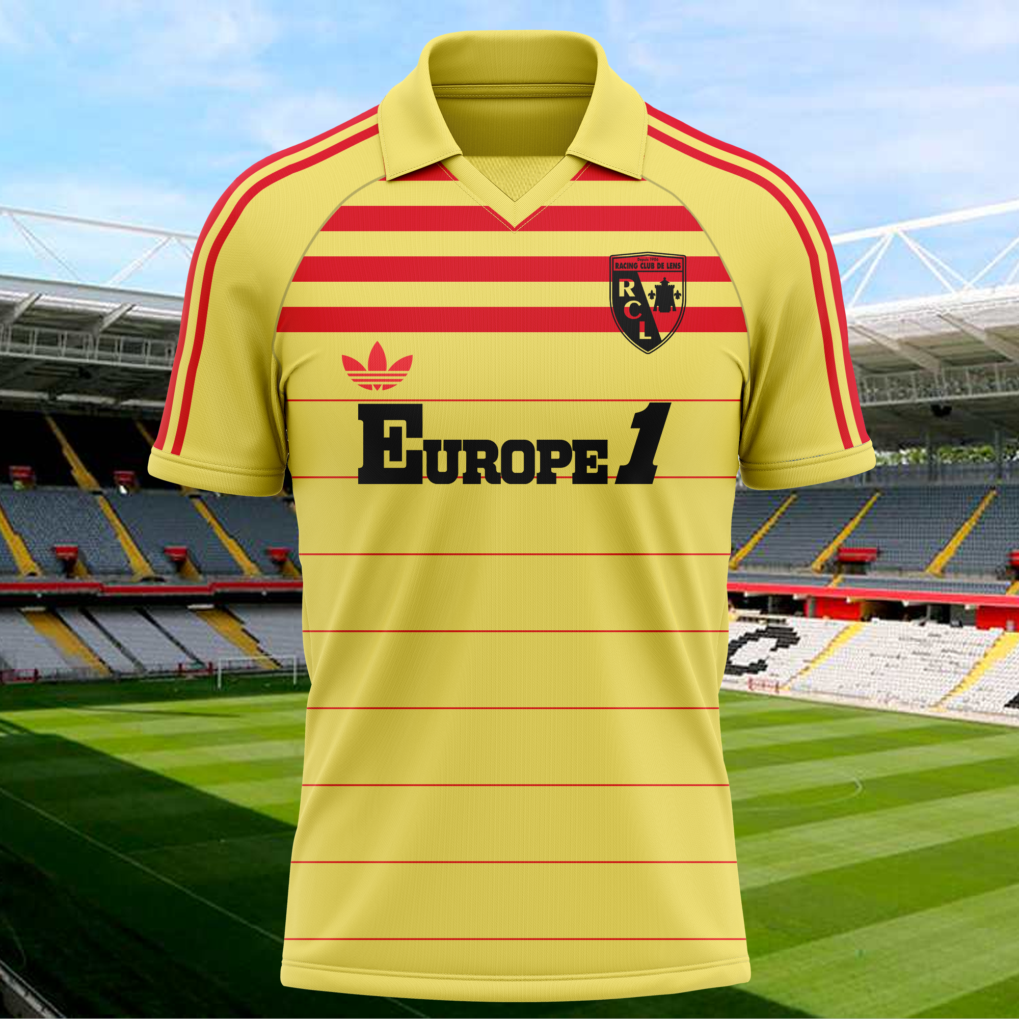 RC Lens 1983-84 Home Kit Retro Shirt PT71747