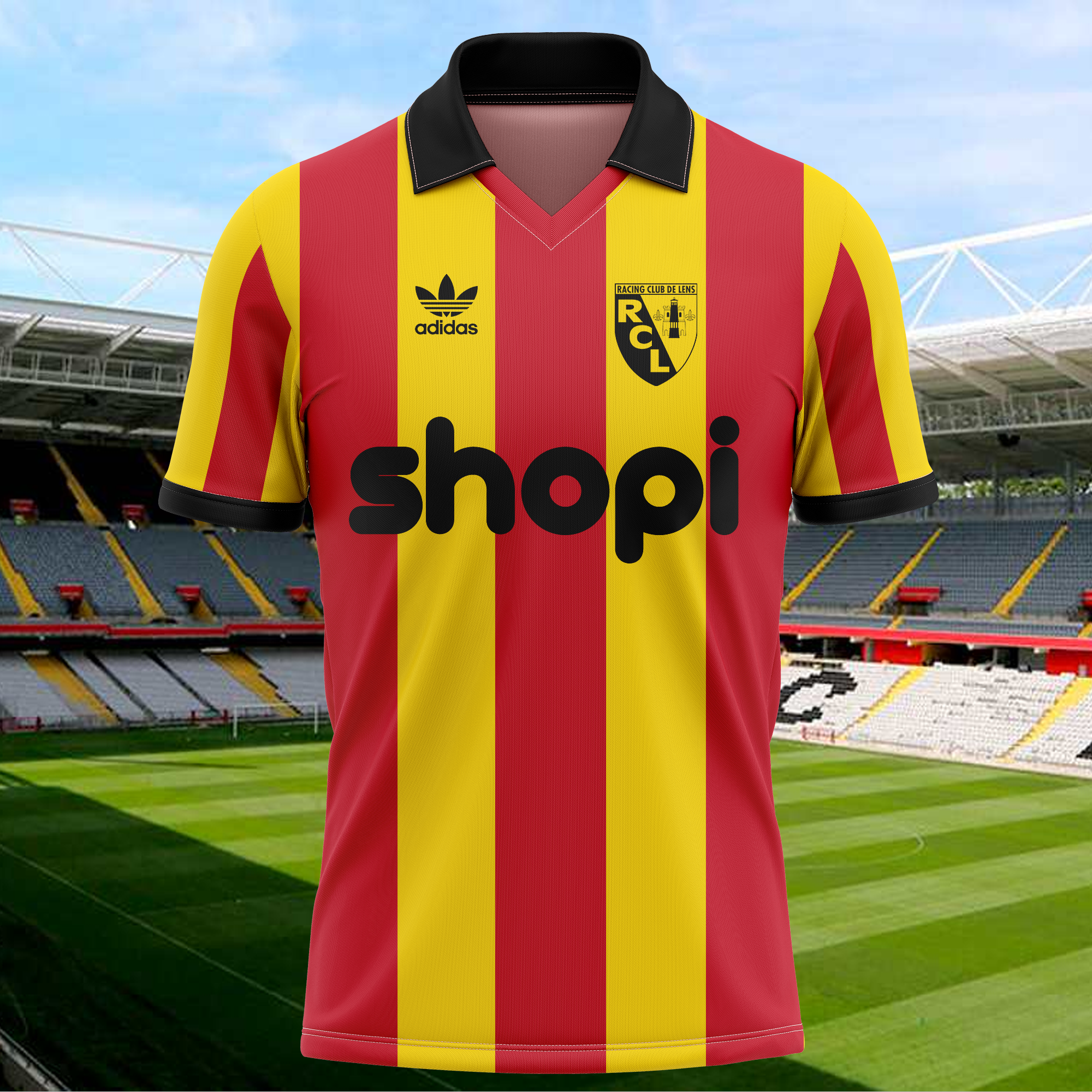 RC Lens 1989-90 Home Kit Retro Shirt PT71753