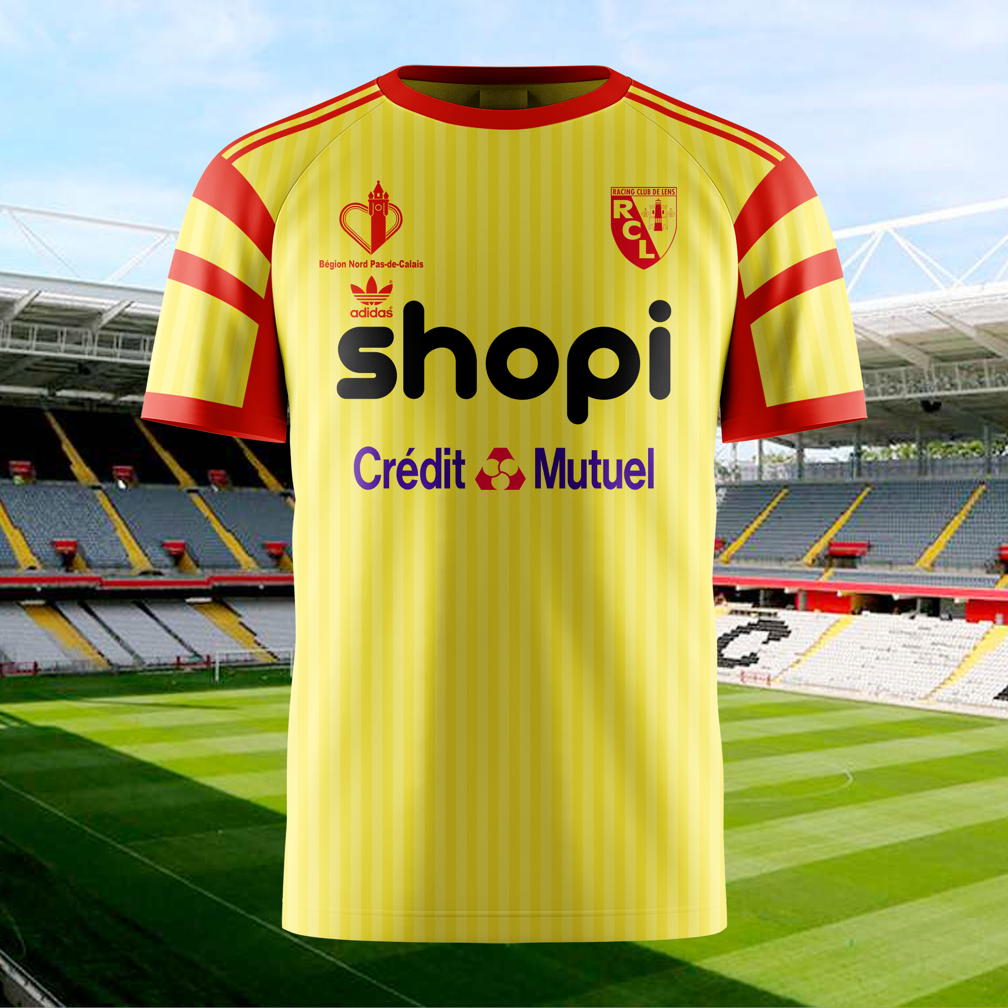 RC Lens 1991-92 Home Kit Retro Shirt PT71755