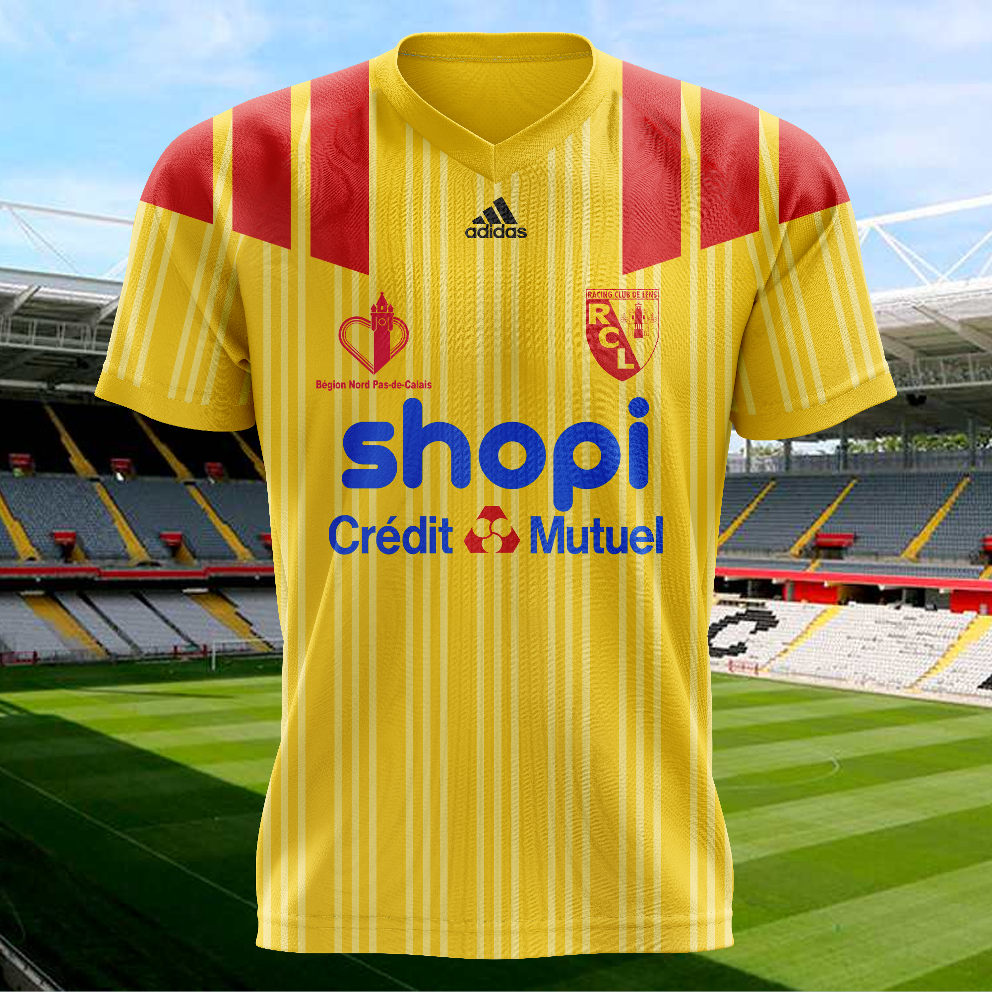 RC Lens 1992-93 Home Kit Retro Shirt PT71756
