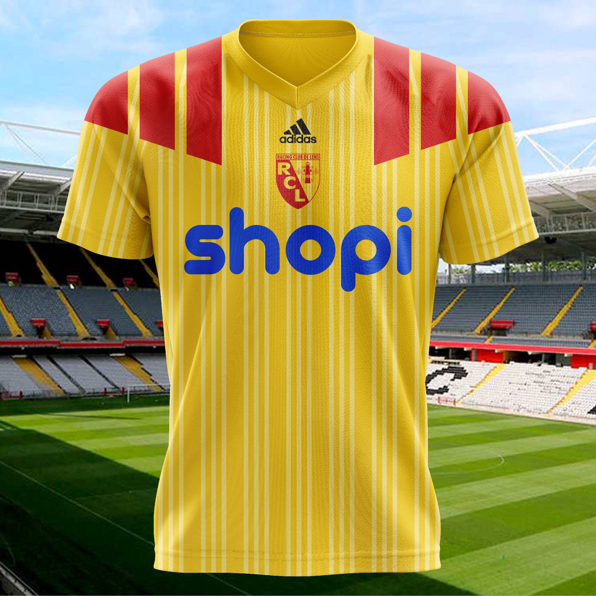 RC Lens 1993-94 Home Kit Retro Shirt PT71757