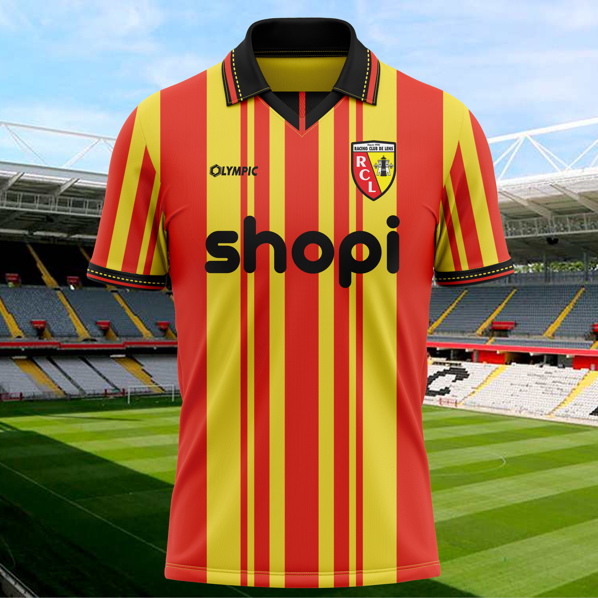 RC Lens 1994-95 Home Kit Retro Shirt PT71758