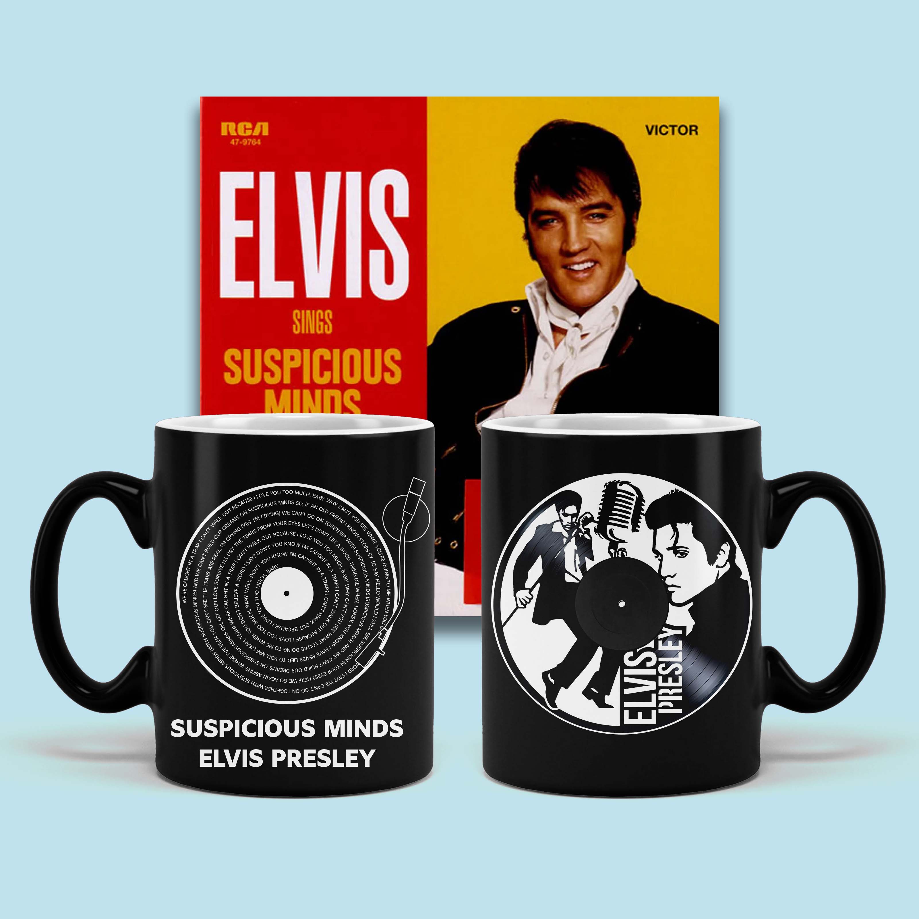 Suspicious Minds - Elvis Presley black Mug MS10024