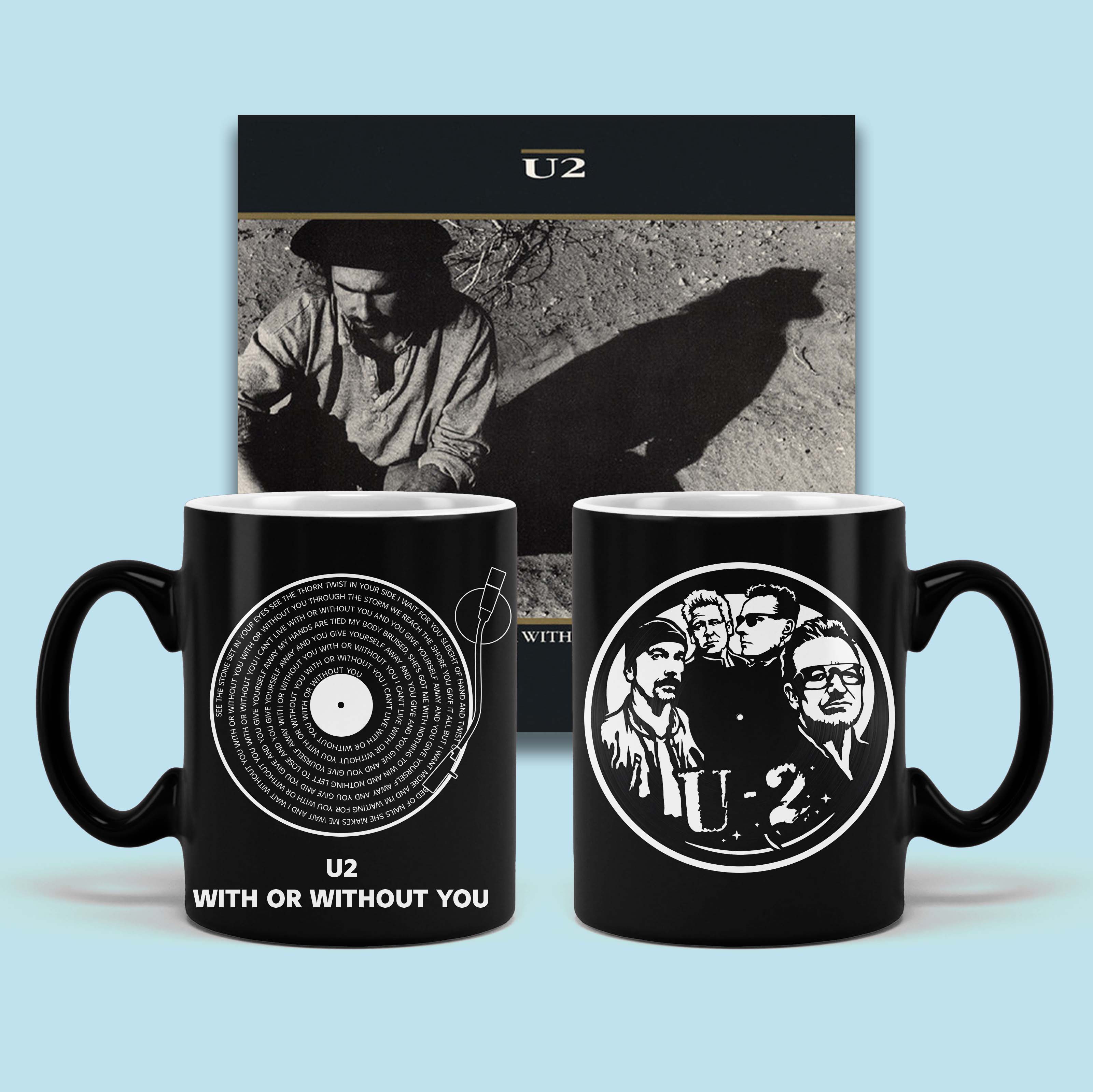 U2 - with or without you black Mug MS10032