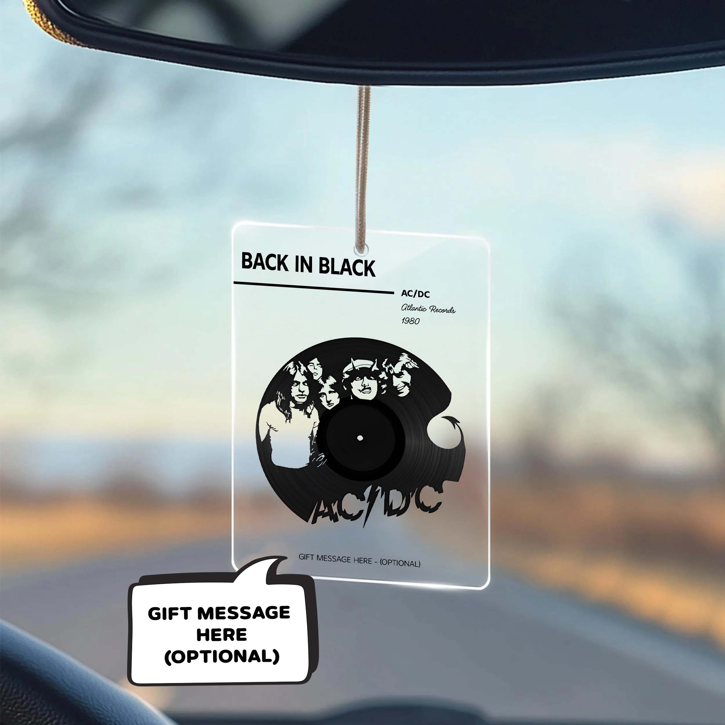 ACDC - Back in Black Acrylic Car Ornament MS10051