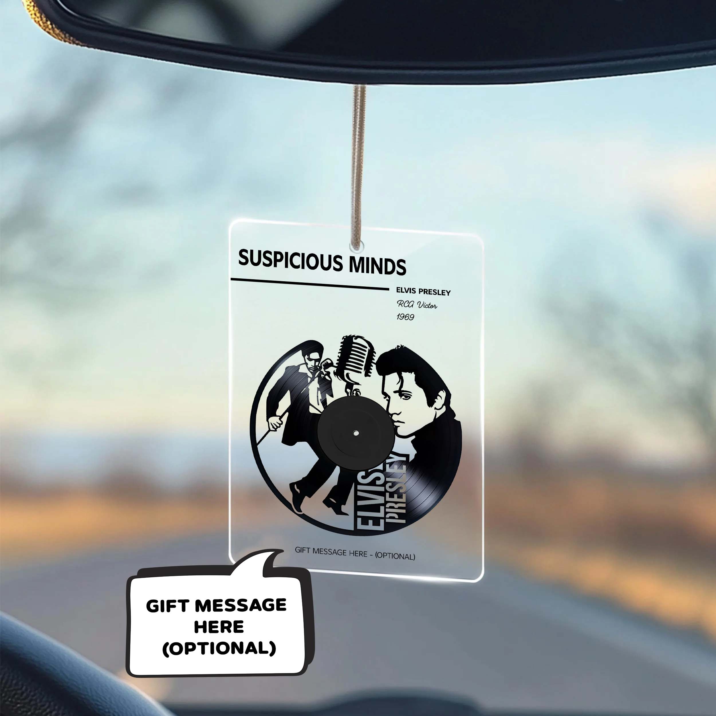 Suspicious Minds - Elvis Presley Acrylic Car Ornament MS10063