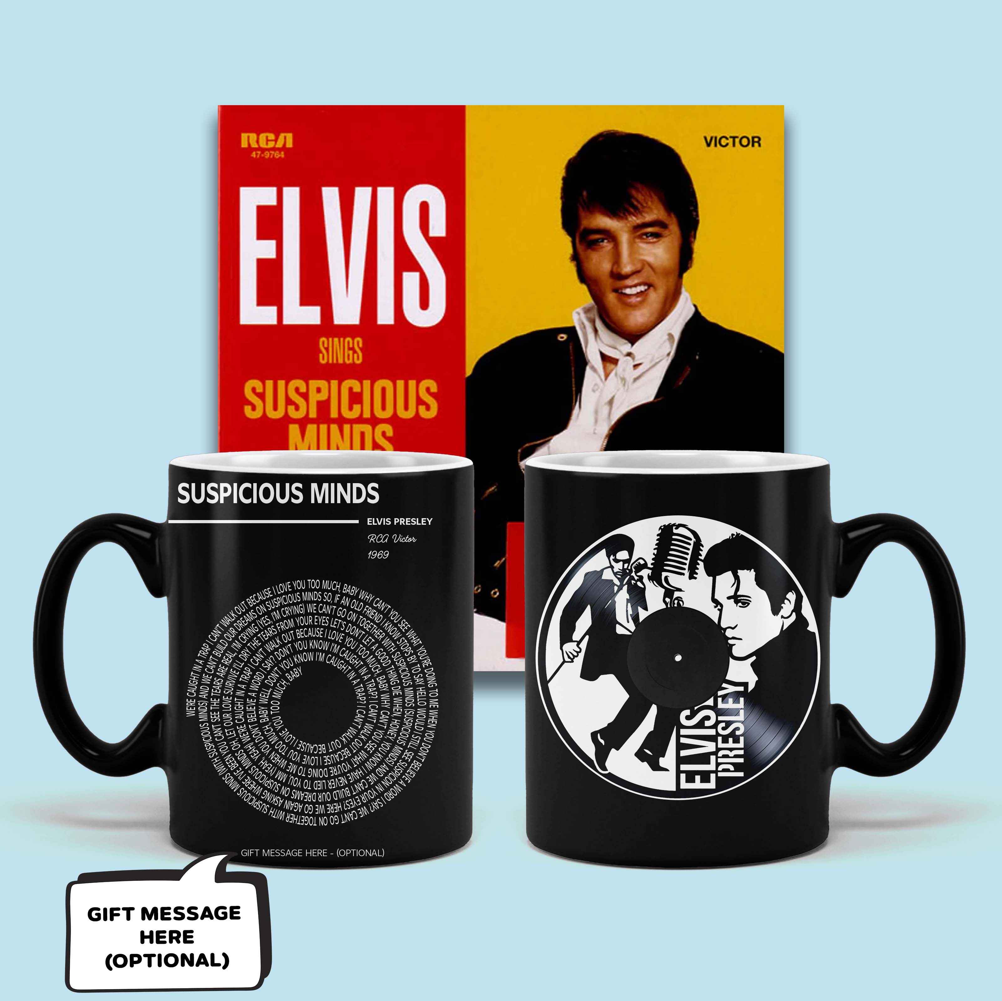 Suspicious Minds - Elvis Presley black Mug MS10092