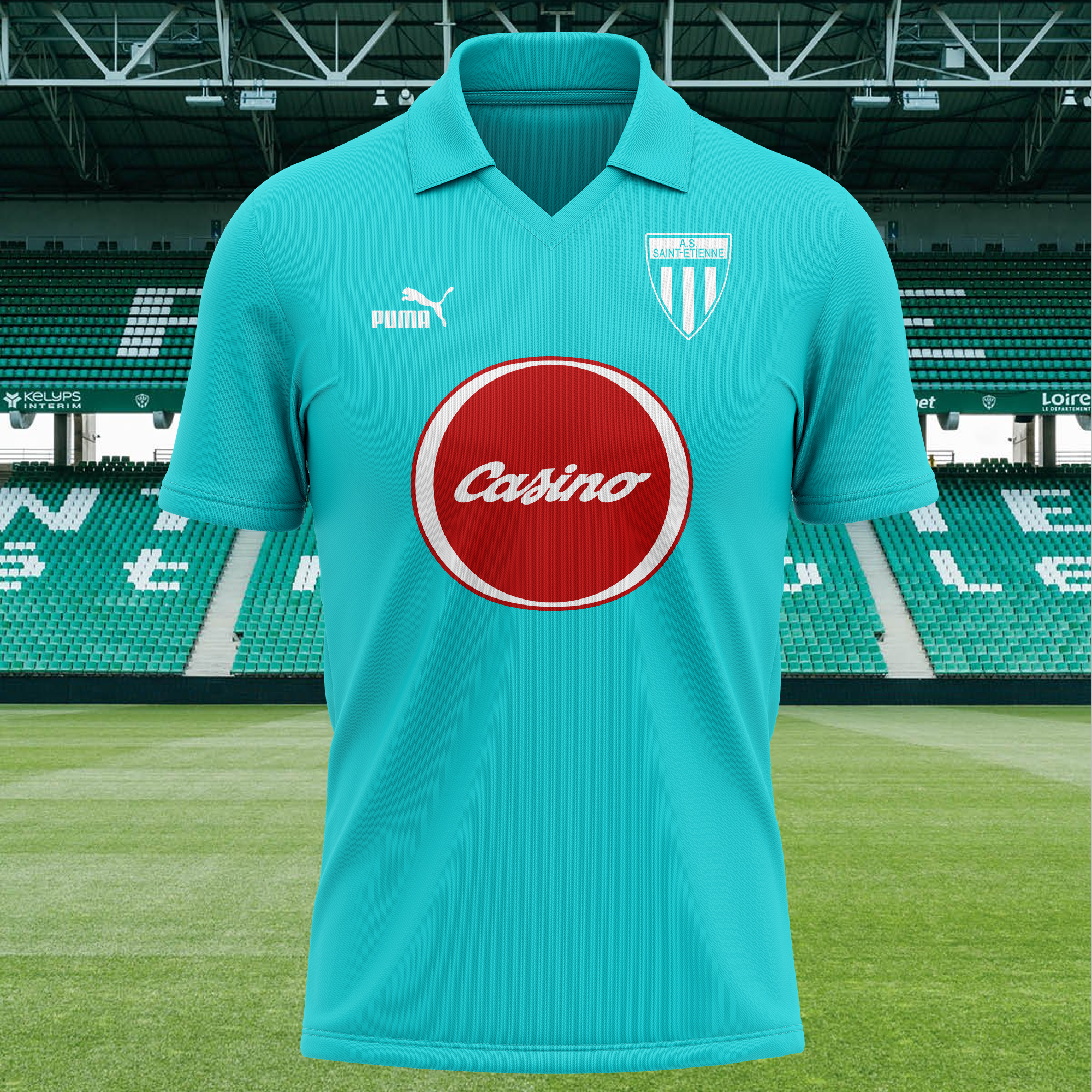 AS Saint-Étienne 1988-89 Home Kit Retro Shirt PT71880