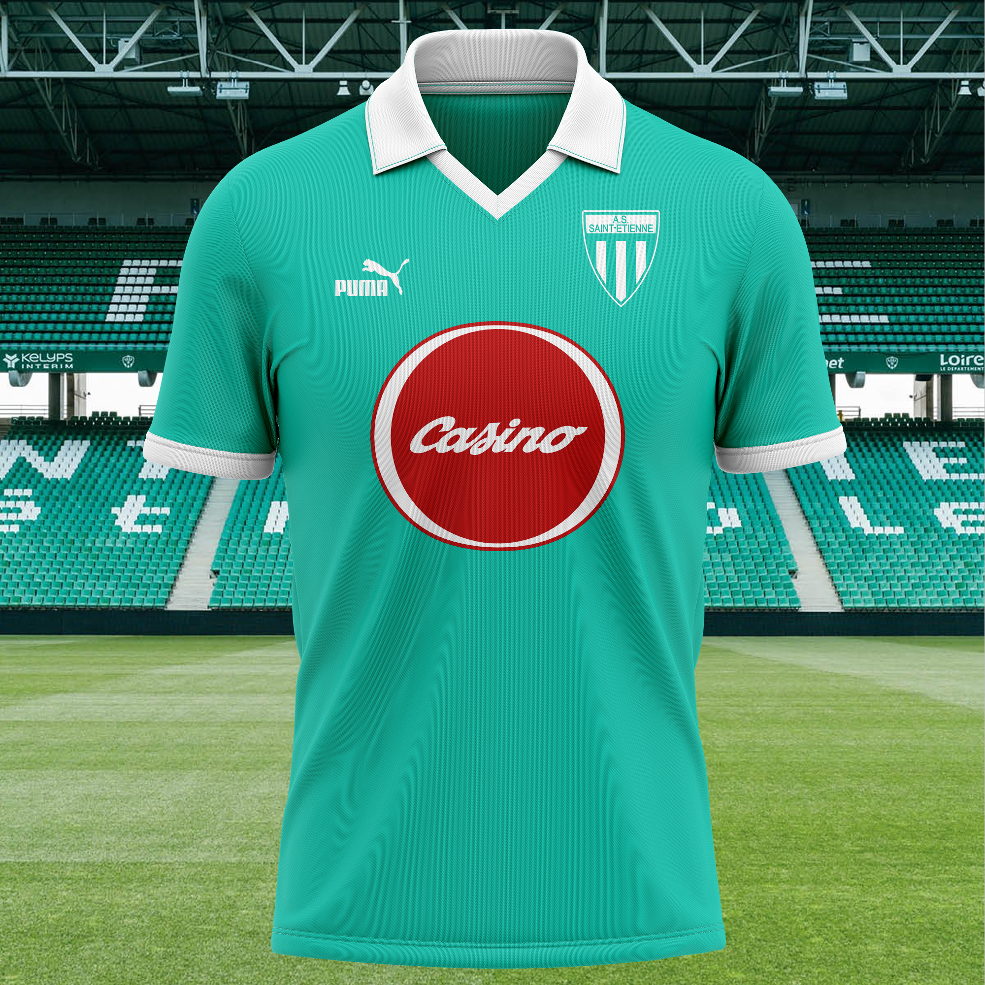 AS Saint-Étienne 1989-90 Home Kit Retro Shirt PT71881