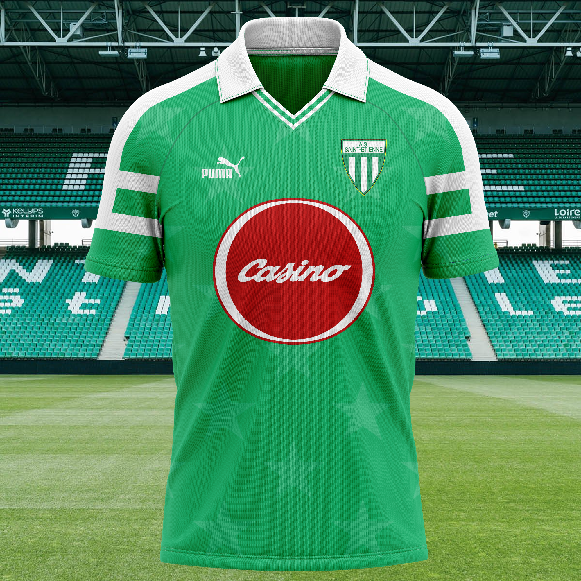 AS Saint-Étienne 1991-92 Home Kit Retro Shirt PT71883