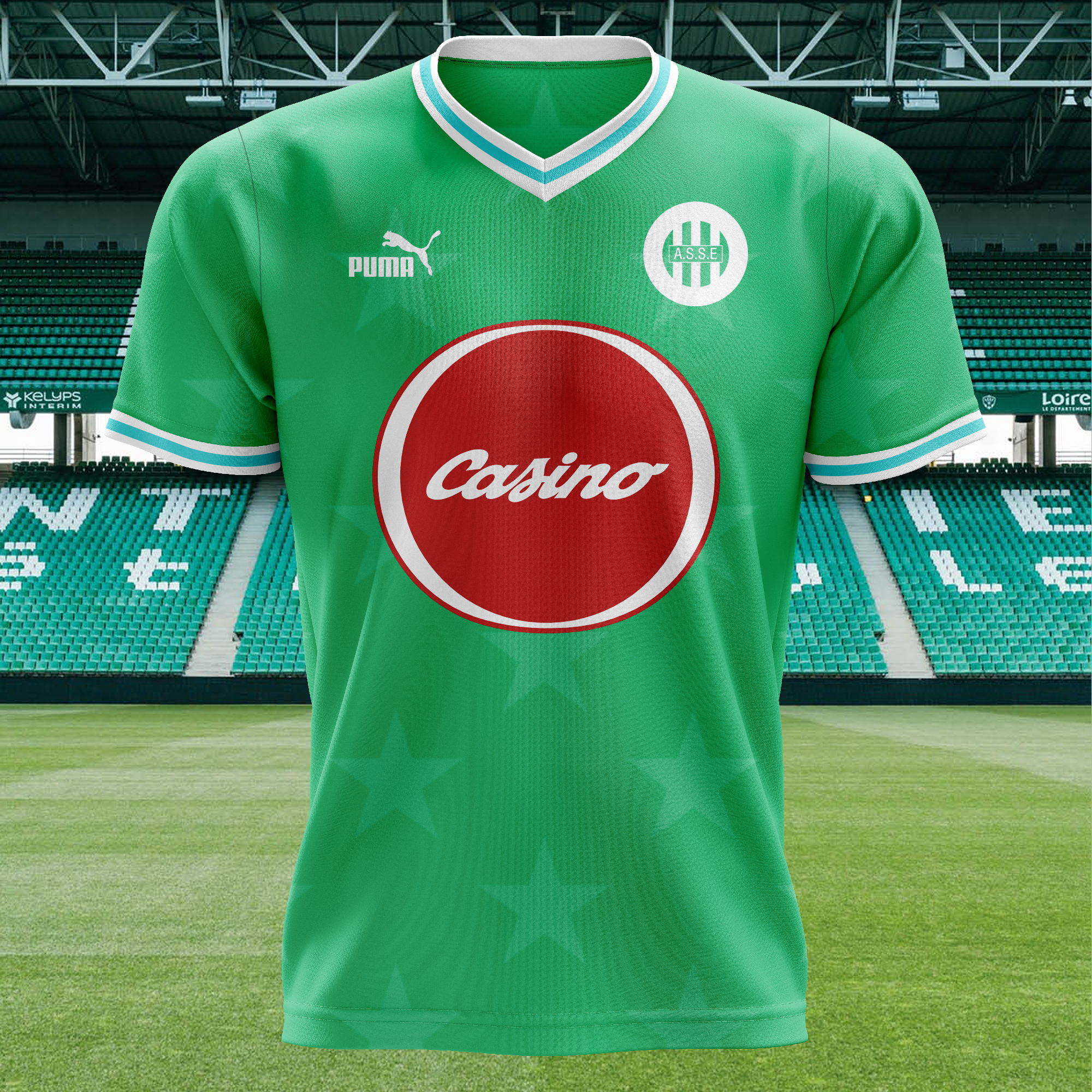 AS Saint-Étienne 1992-93 Home Kit Retro Shirt PT71884