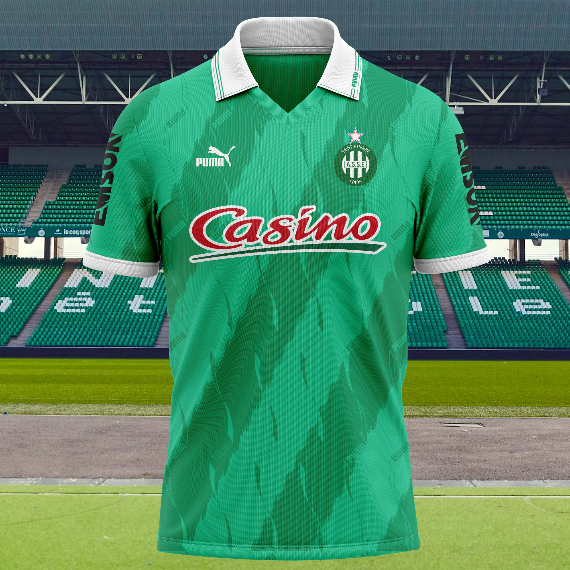 AS Saint-Étienne 1994-95 Home Kit Retro Shirt PT71886