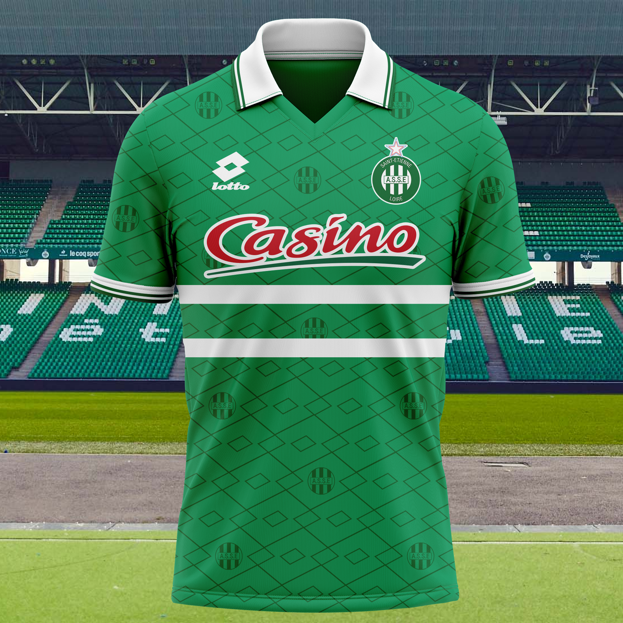 AS Saint-Étienne 1995-96 Home Kit Retro Shirt PT71887
