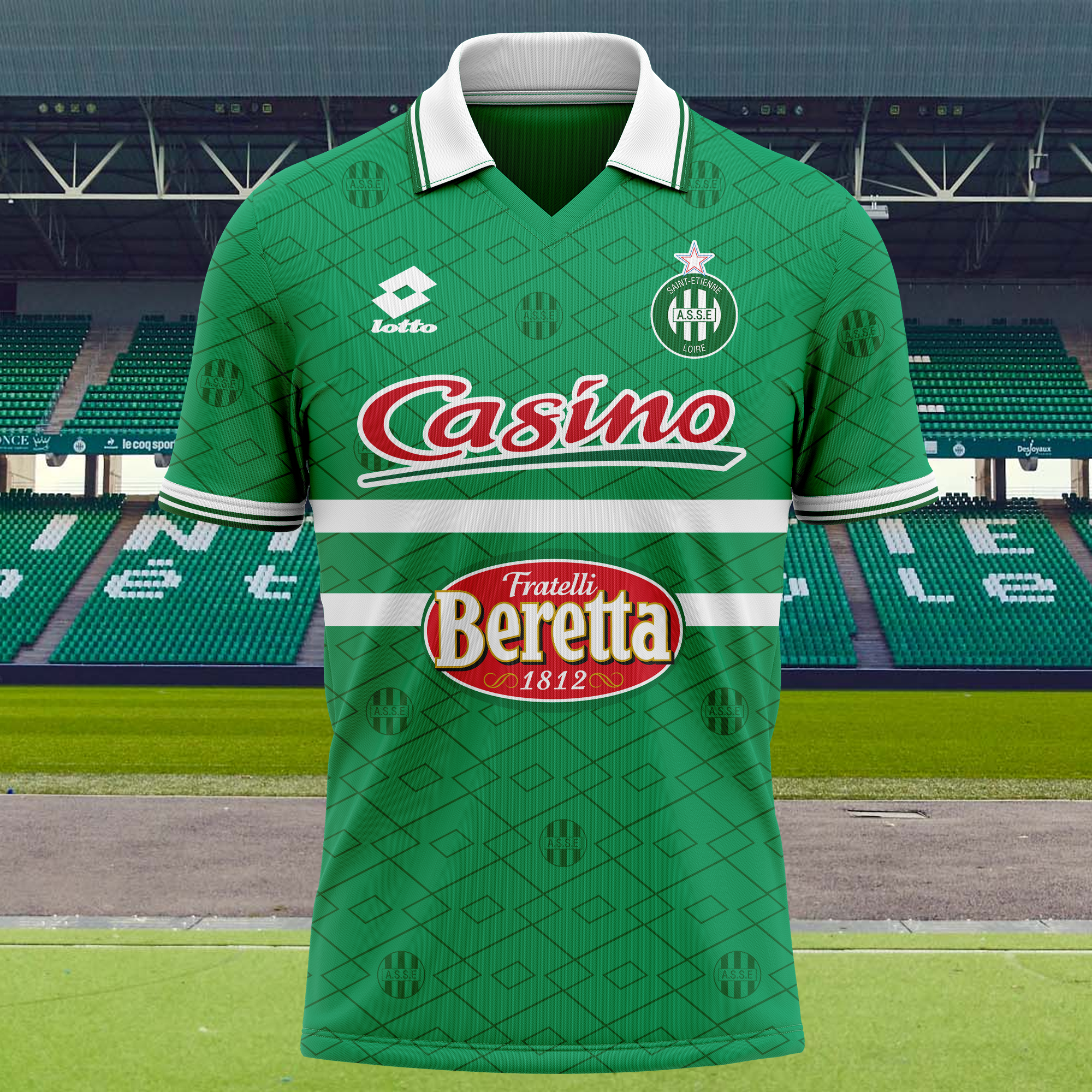 AS Saint-Étienne 1997-98 Home Kit Retro Shirt PT71889