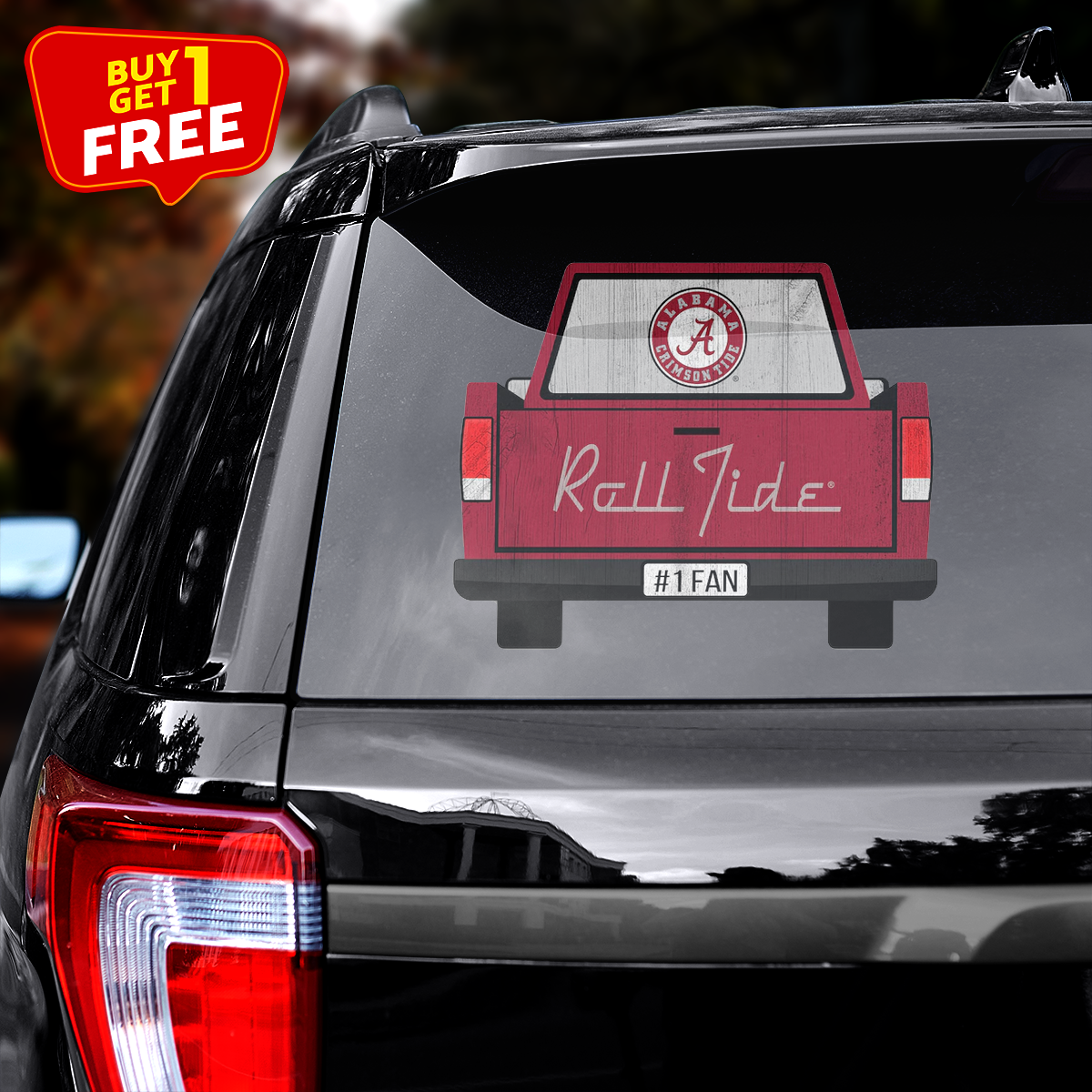 Alabama Crimson Tide Truck Back Decal PT71892