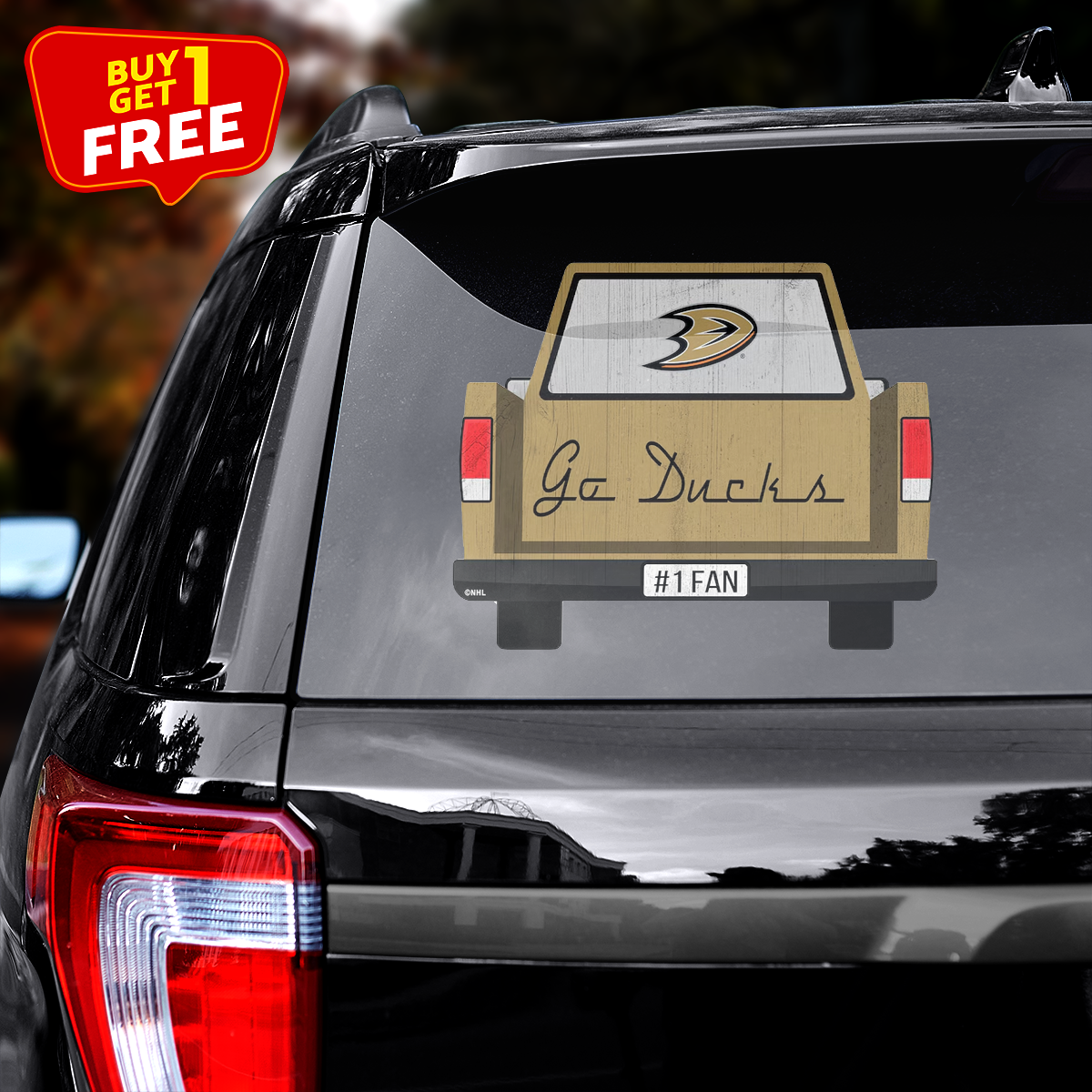 Anaheim Ducks Truck Back Decal PT71893