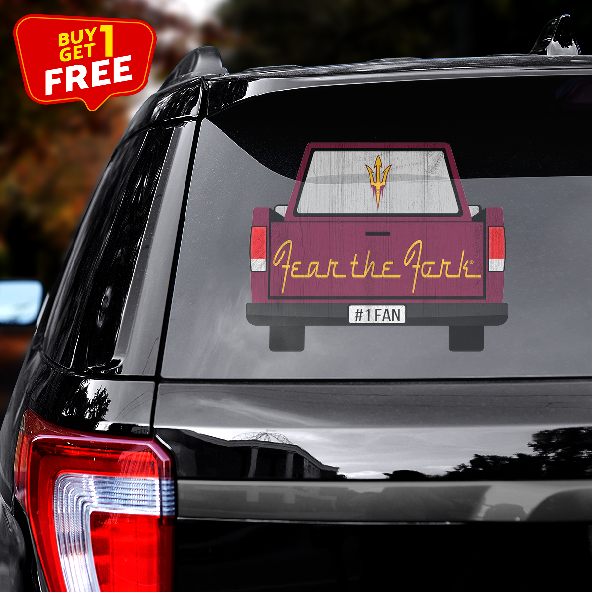 Arizona State Sun Devils Truck Back Decal PT71897